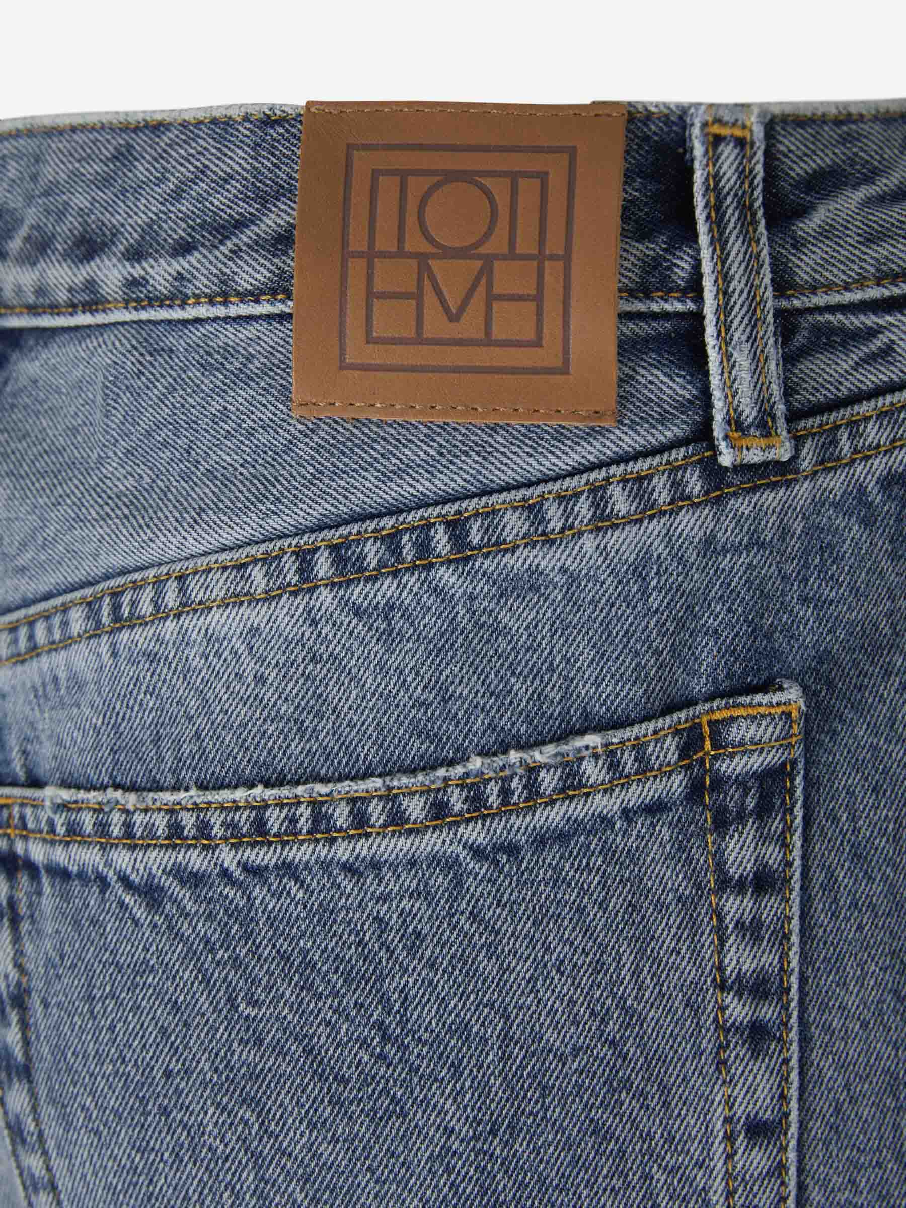 Outlet online TOTEME Mujer Jeans Rectos Algodón color Azul Denim sku 763-001451 01 - Foto 5