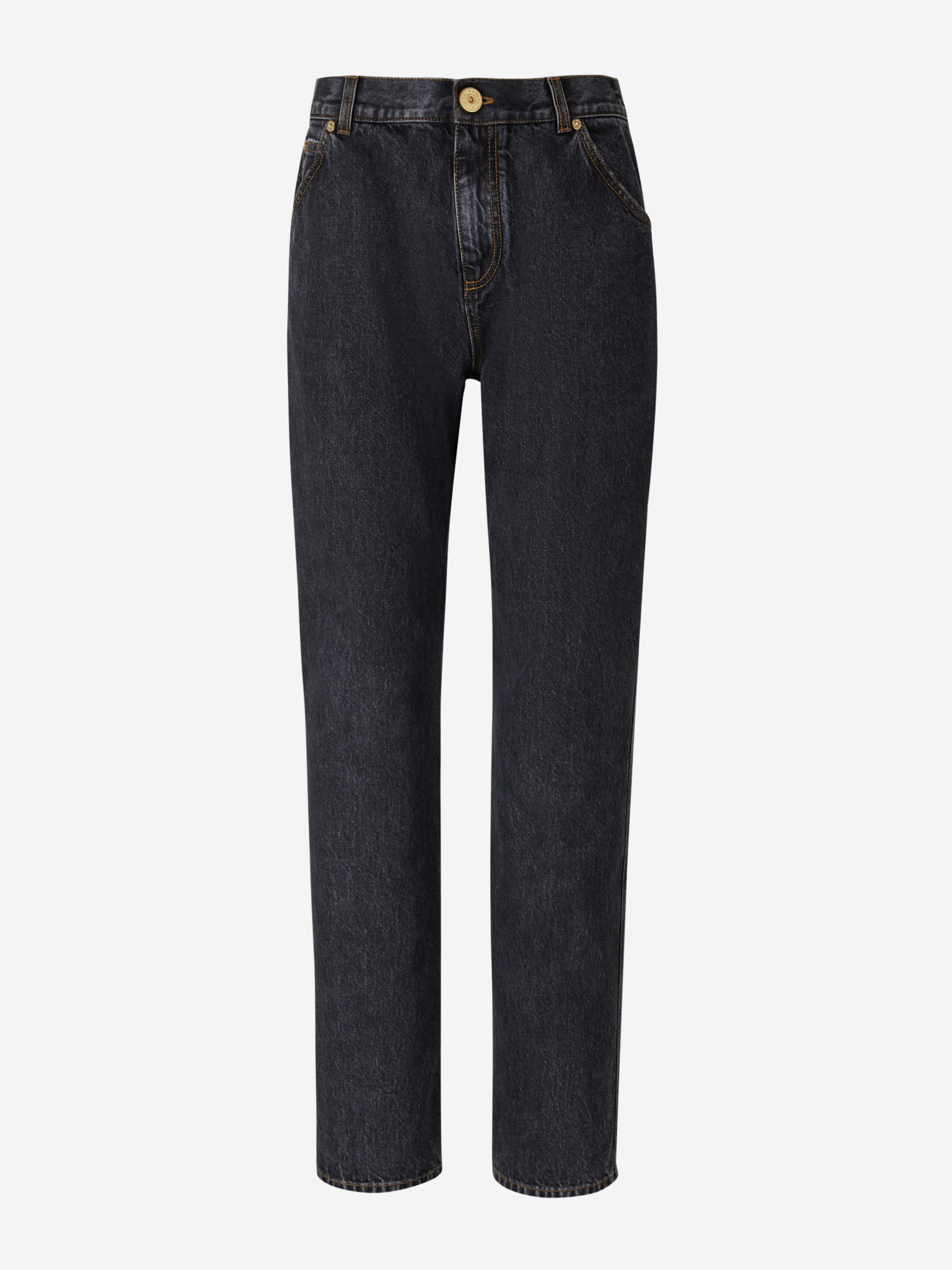Outlet online Balmain Mujer Jeans Straight Algodón color Azul Noche sku 763-001452 02 - Foto 1