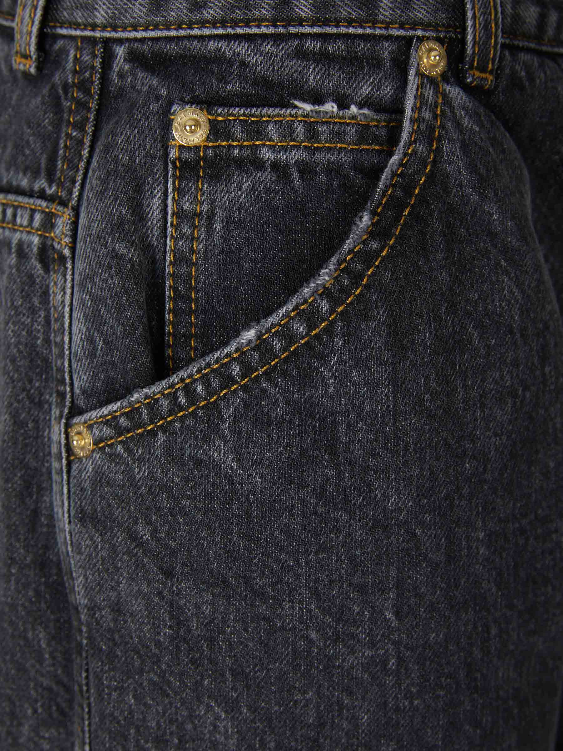 Outlet online Balmain Mujer Jeans Straight Algodón color Azul Noche sku 763-001452 02 - Foto 3