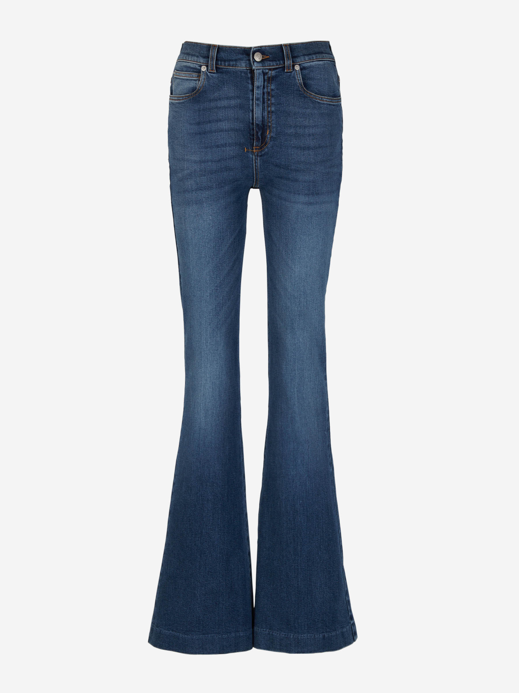 Outlet online McQueen Mujer Jeans Flare Algodón color Azul Denim sku 763-001508 01 - Foto 1