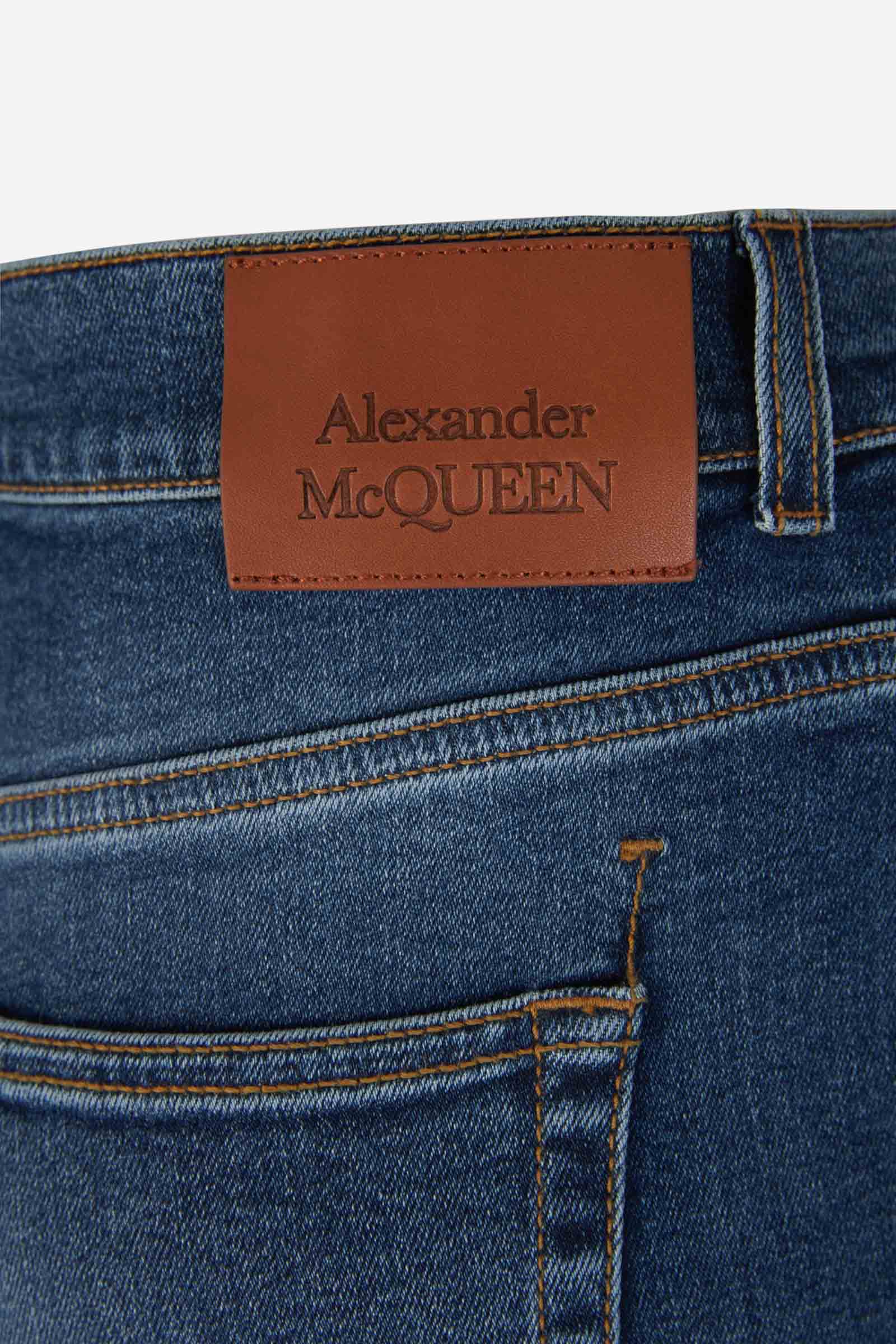 Outlet online McQueen Mujer Jeans Flare Algodón color Azul Denim sku 763-001508 01 - Foto 6