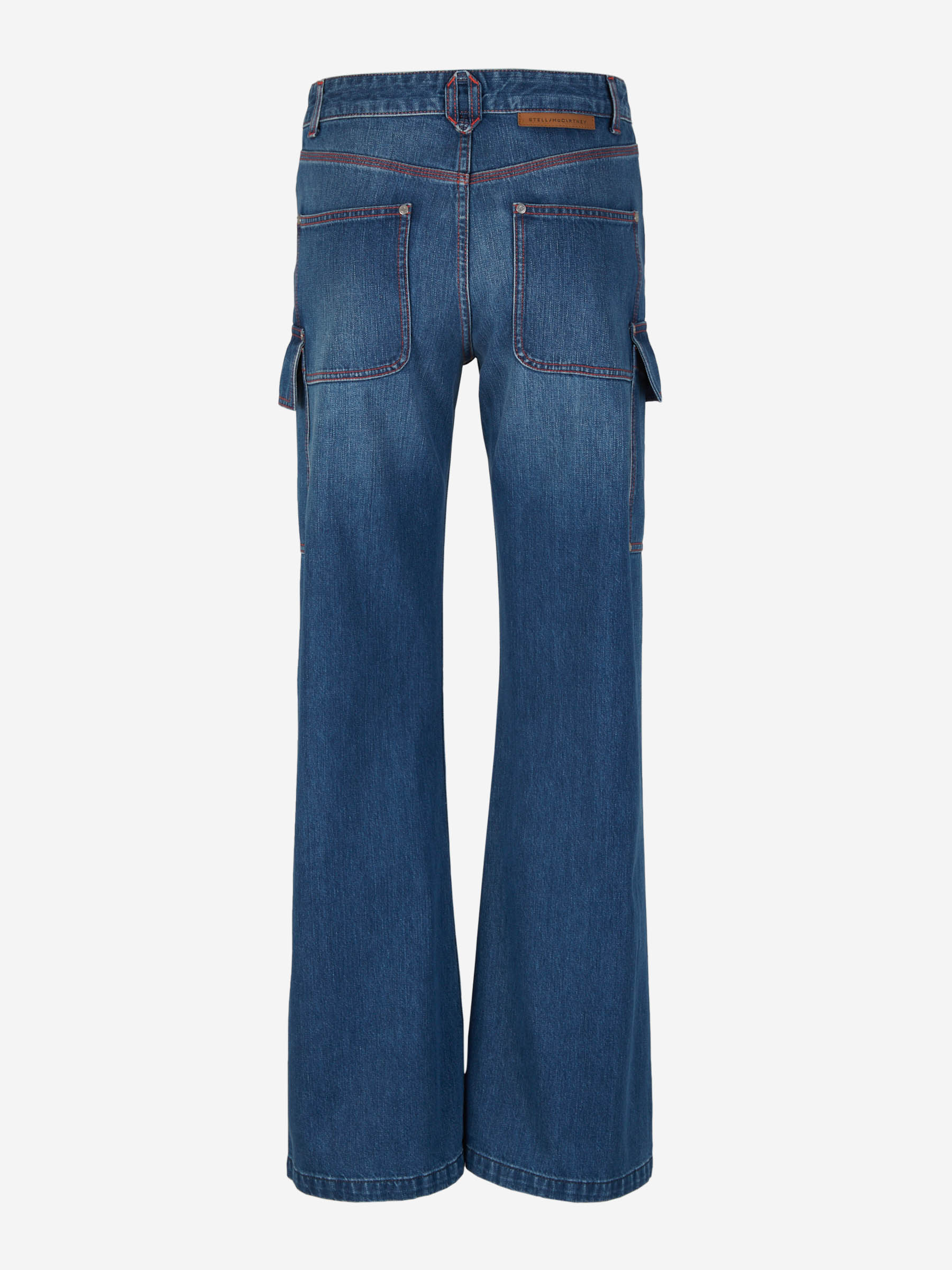 Outlet online Stella McCartney Mujer Jeans Cargo Cremallera color Azul Denim sku 763-001515 01 - Foto 4