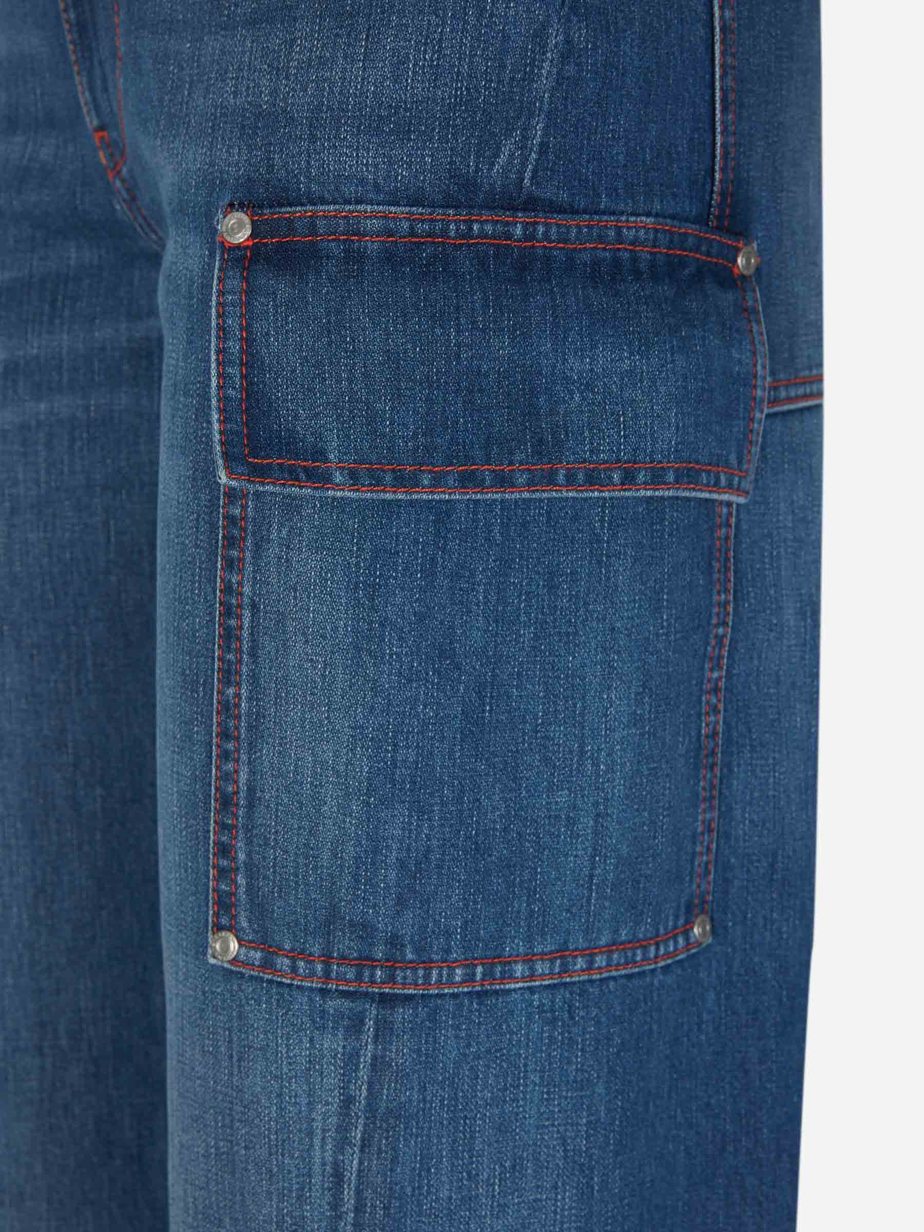 Outlet online Stella McCartney Mujer Jeans Cargo Cremallera color Azul Denim sku 763-001515 01 - Foto 6