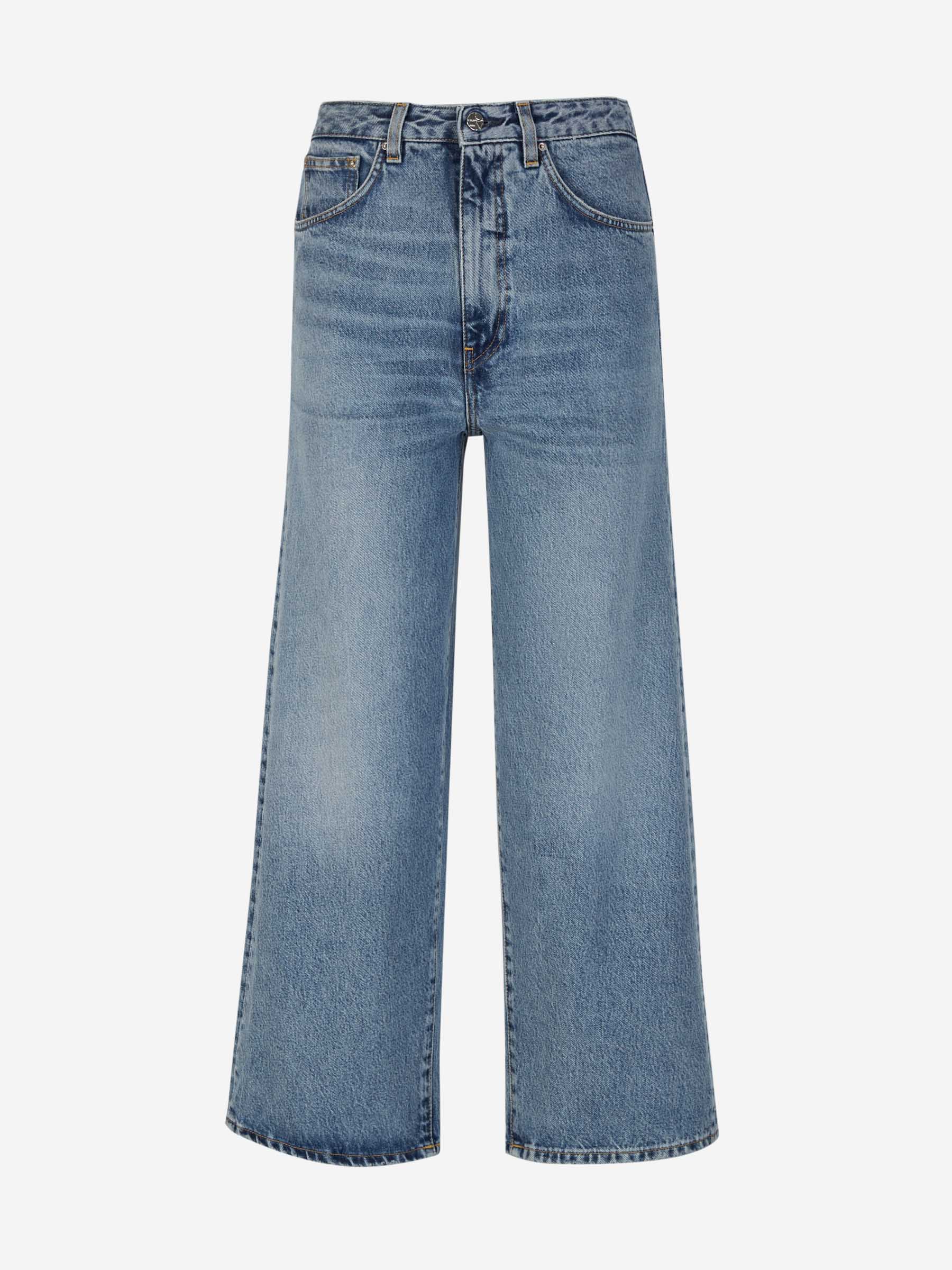 Outlet online TOTEME Mujer Jeans Wide Leg Algodón color Azul Denim sku 763-001516 01 - Foto 1