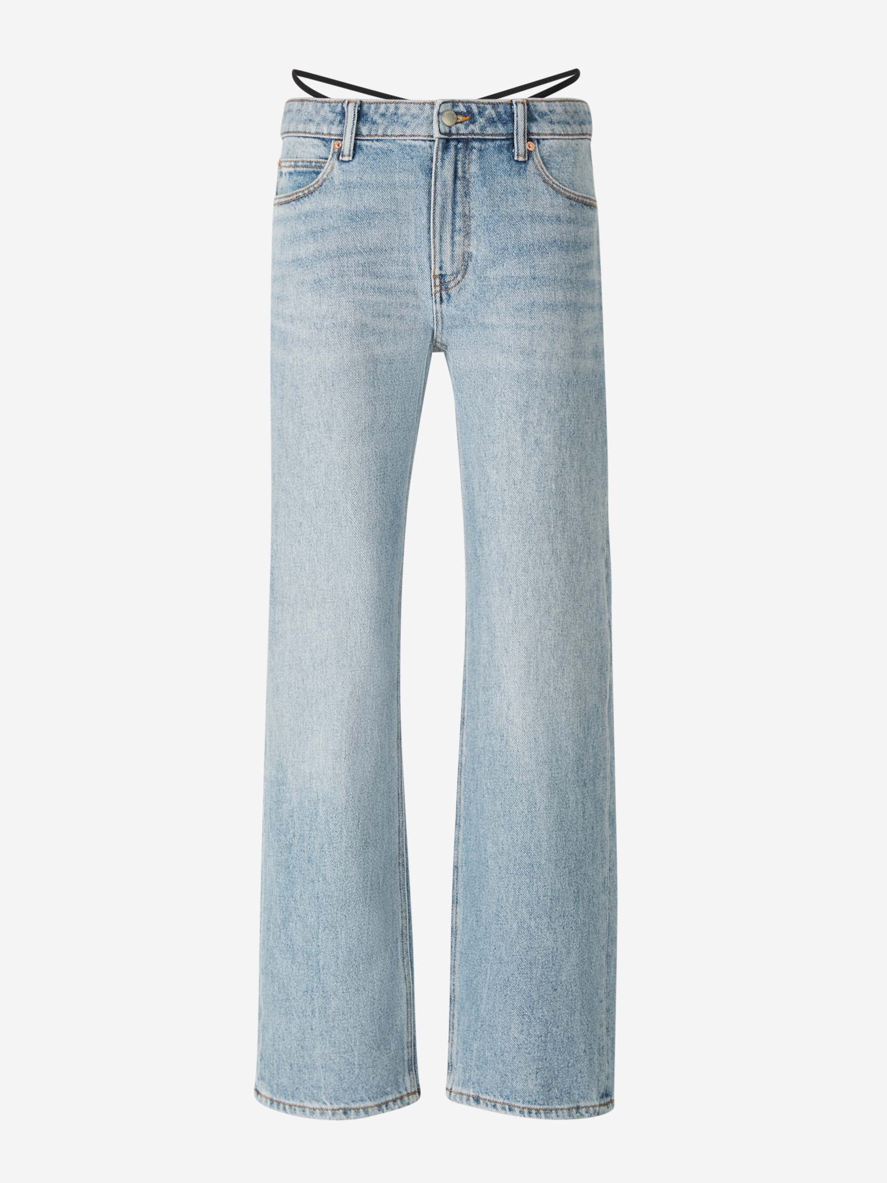 Outlet online Alexander Wang Mujer Jeans Wide Leg color Azul Denim Oscuro sku 763-001616 01 - Foto 1