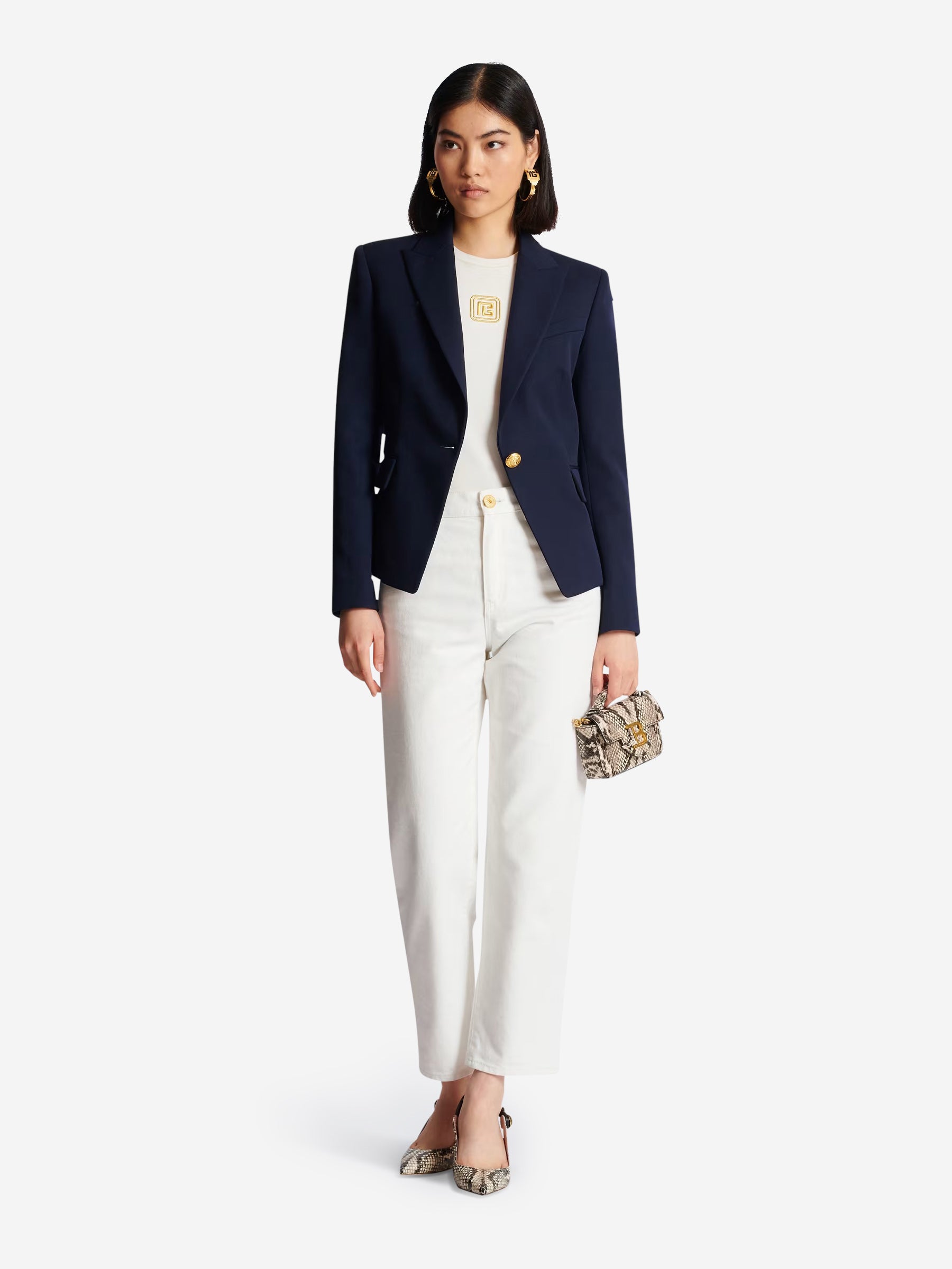 Outlet online Balmain Mujer Jeans Slim Fit color Blanco sku 763-001627 01 - Foto 6