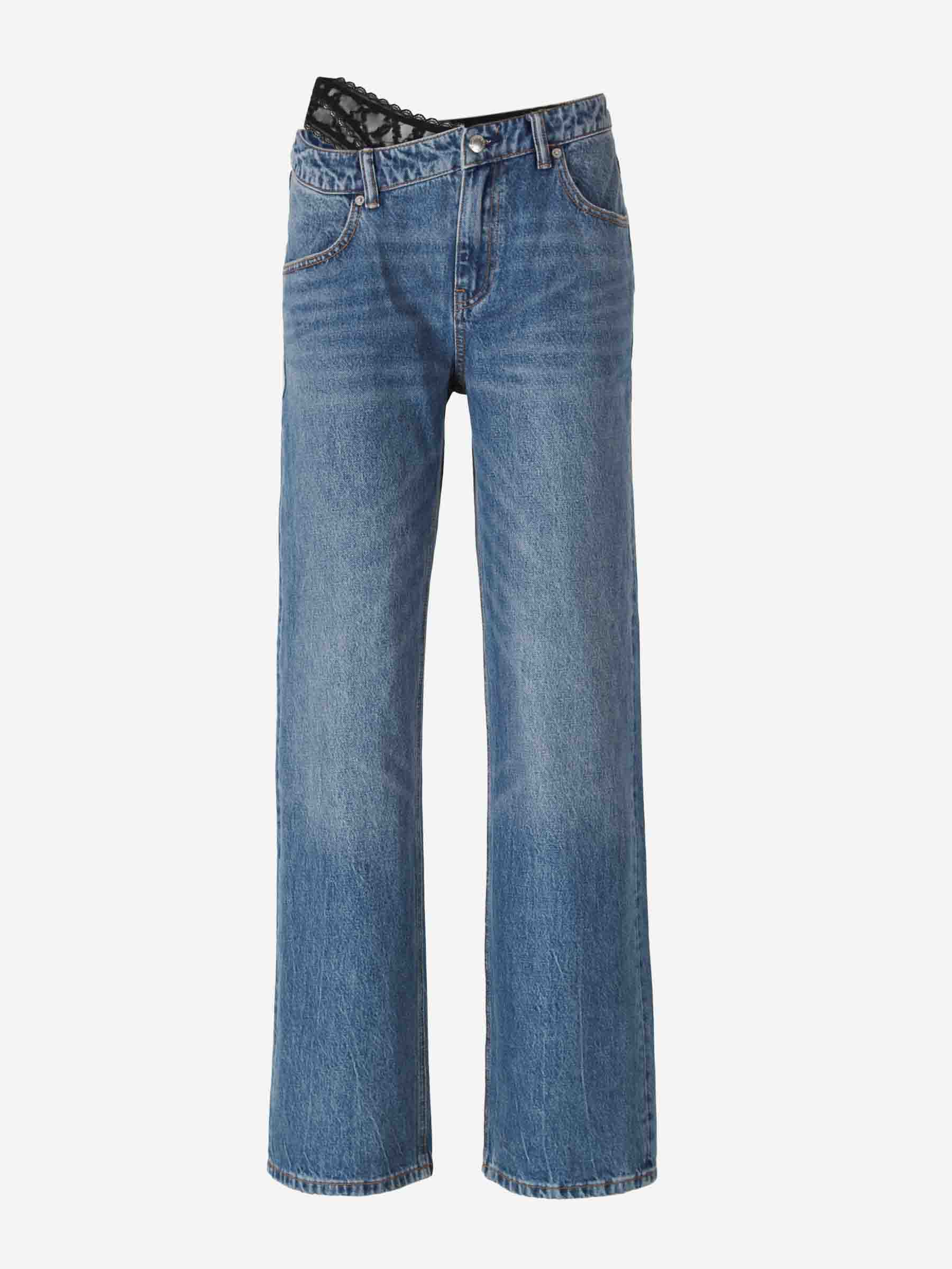 Outlet online Alexander Wang Mujer Jeans Encaje Asimétrica color Azul sku 763-001638 01 - Foto 1
