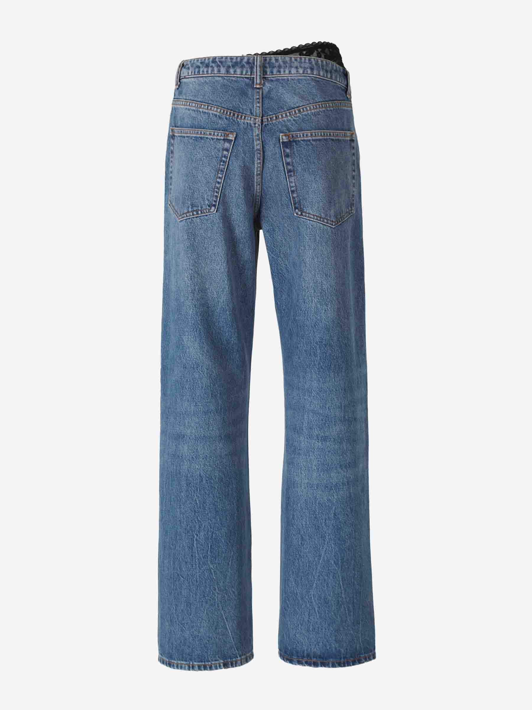 Outlet online Alexander Wang Mujer Jeans Encaje Asimétrica color Azul sku 763-001638 01 - Foto 2