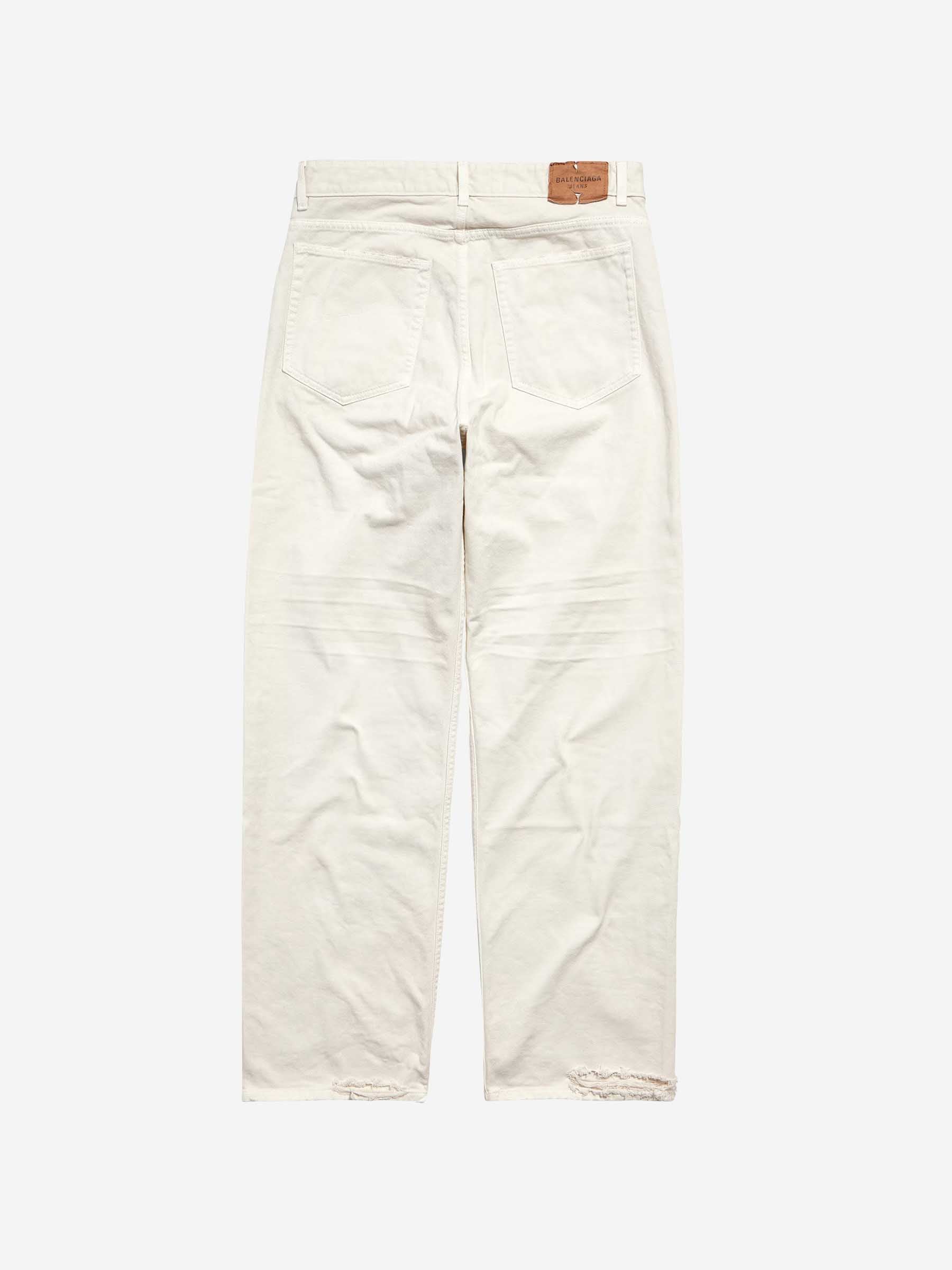 Outlet online Balenciaga Mujer Jeans Wide Leg color Blanco sku 763-001647 01 - Foto 2