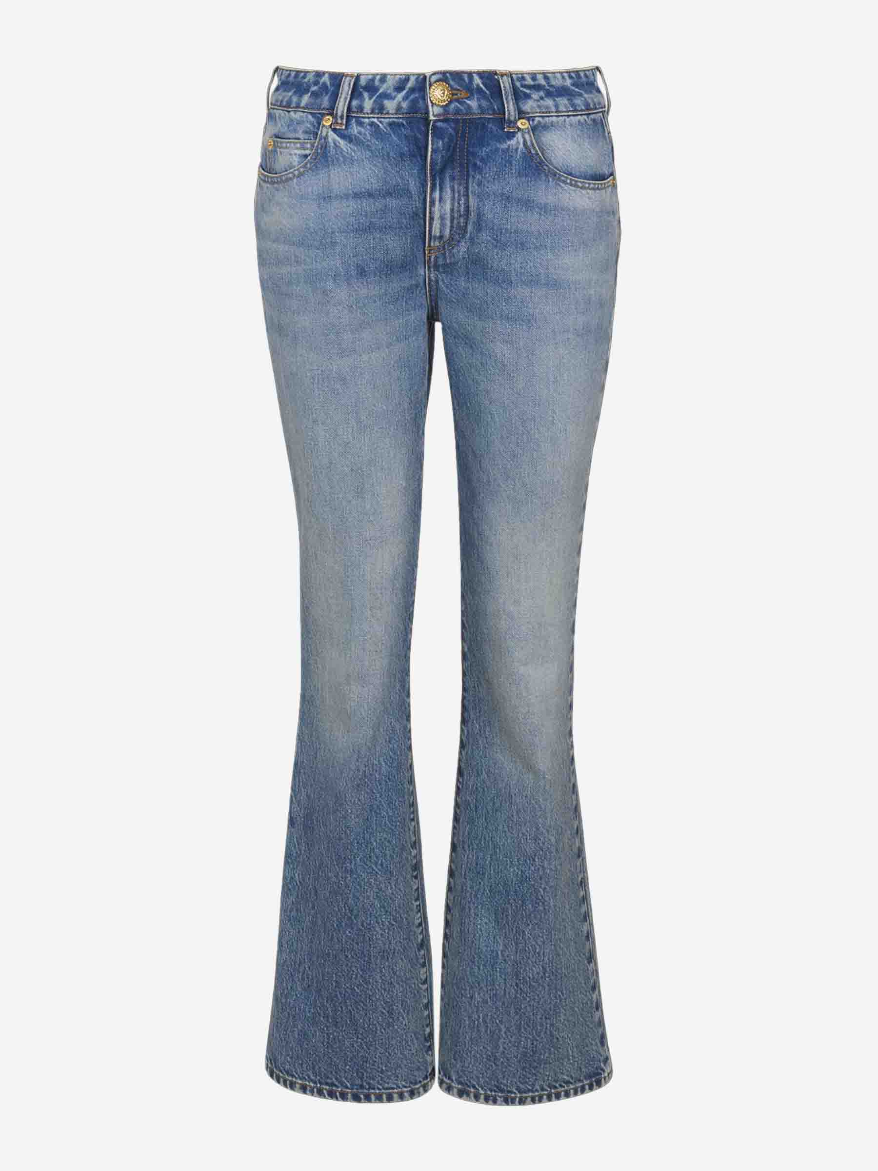 Outlet online Balmain Mujer Jeans Flare Algodón color Azul Denim Claro sku 763-001648 00 - Foto 1