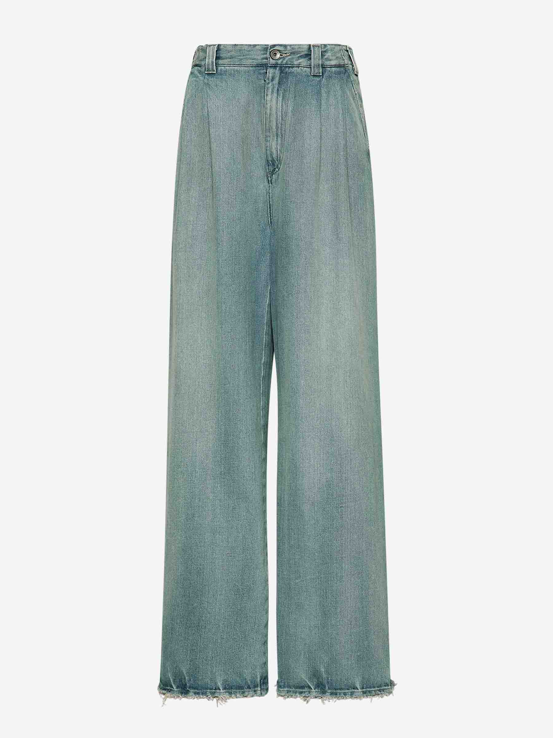Outlet online Maison Margiela Mujer Jeans Wide Leg color Azul Denim Oscuro sku 763-001694 01 - Foto 1