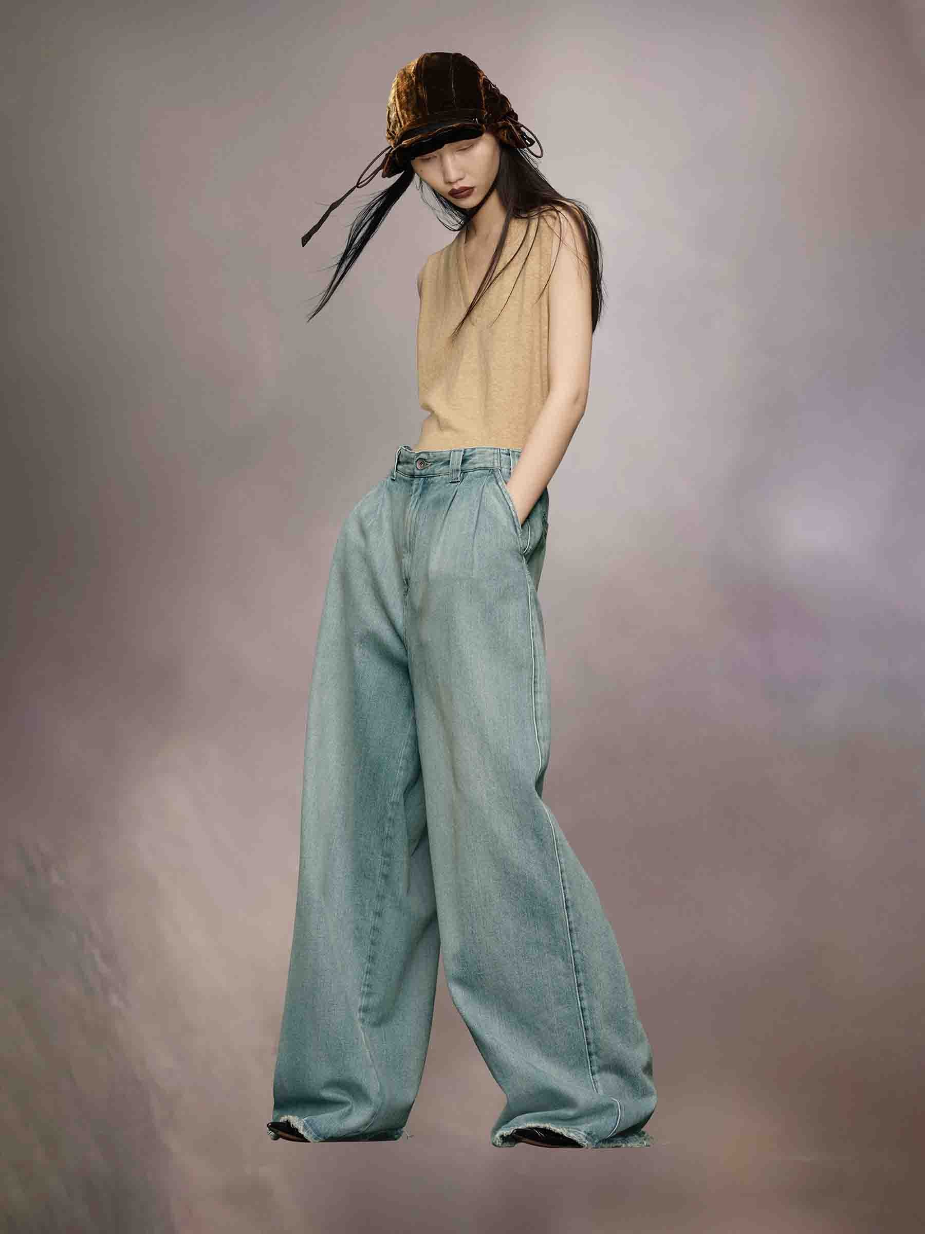 Outlet online Maison Margiela Mujer Jeans Wide Leg color Azul Denim Oscuro sku 763-001694 01 - Foto 2
