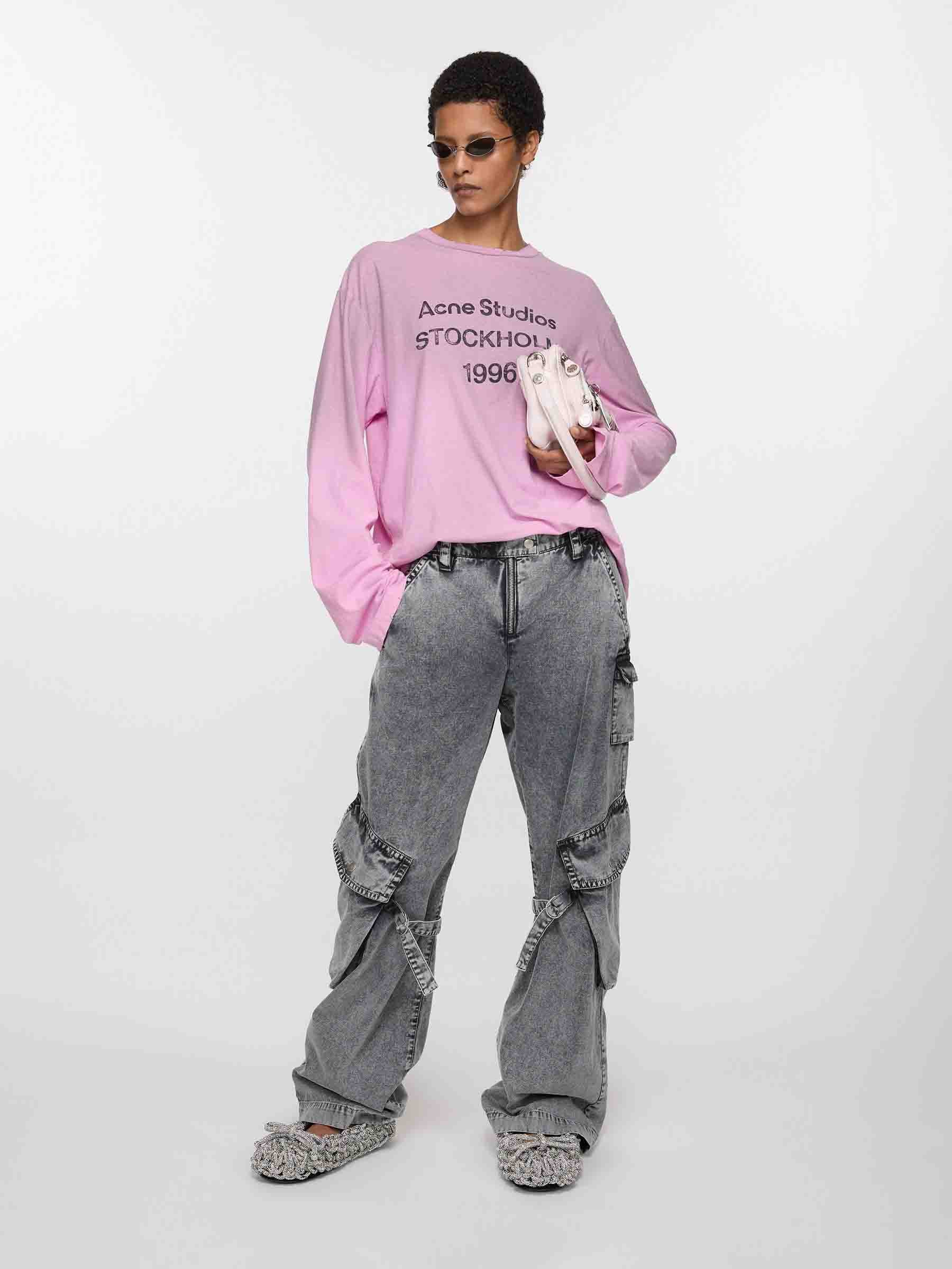 Outlet online Acne Studios Mujer Jeans Cargo Denim color Negro sku 763-001695 01 - Foto 2
