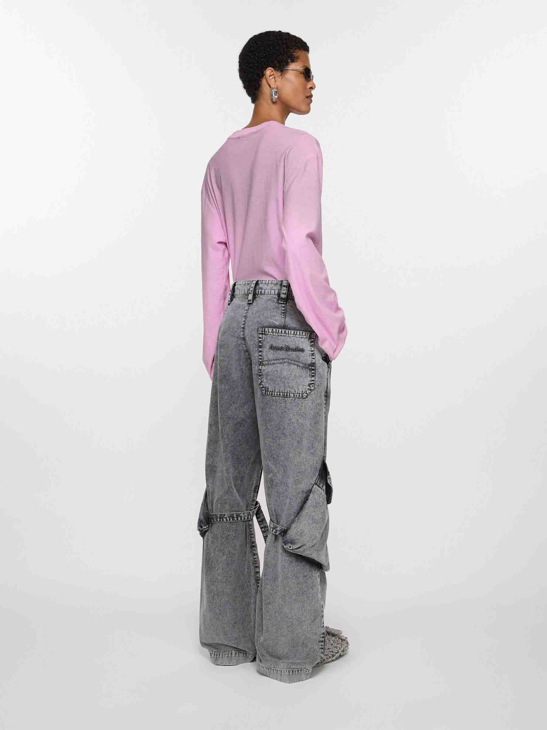 Outlet online Acne Studios Mujer Jeans Cargo Denim color Negro sku 763-001695 01 - Foto 4