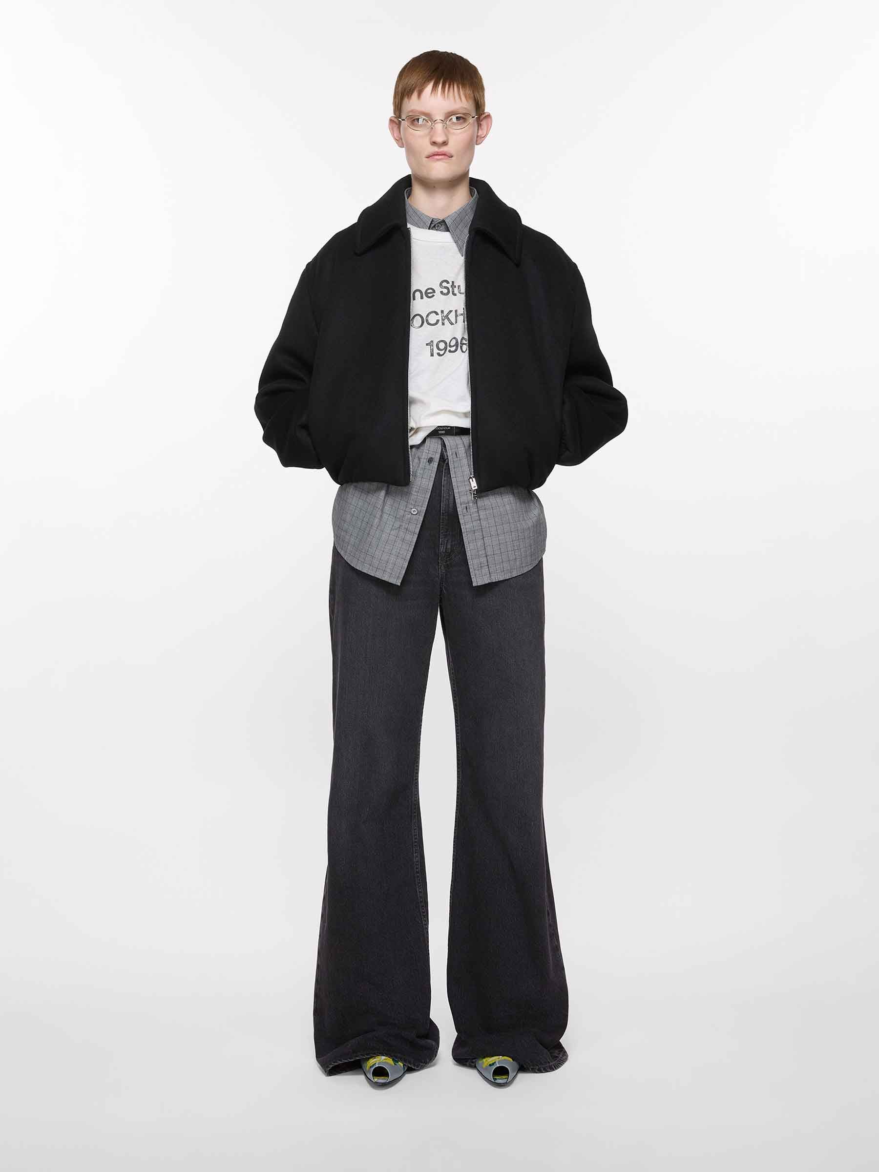 Outlet online Acne Studios Mujer Jeans Wide Leg color Negro sku 763-001698 01 - Foto 2