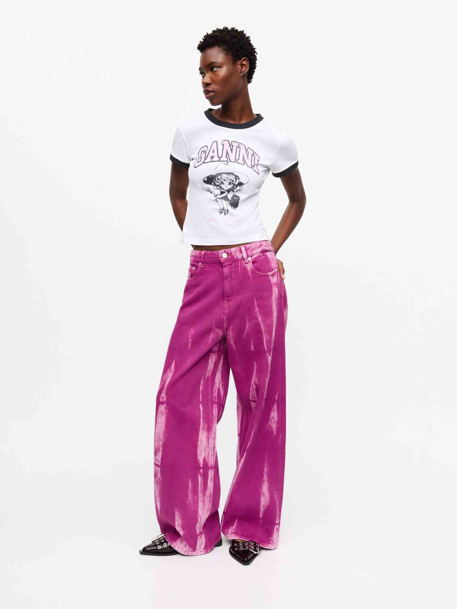 Ganni Mujer Barcelona Jeans Marri Teñido color Violeta sku 763-001704 01 - Foto 2