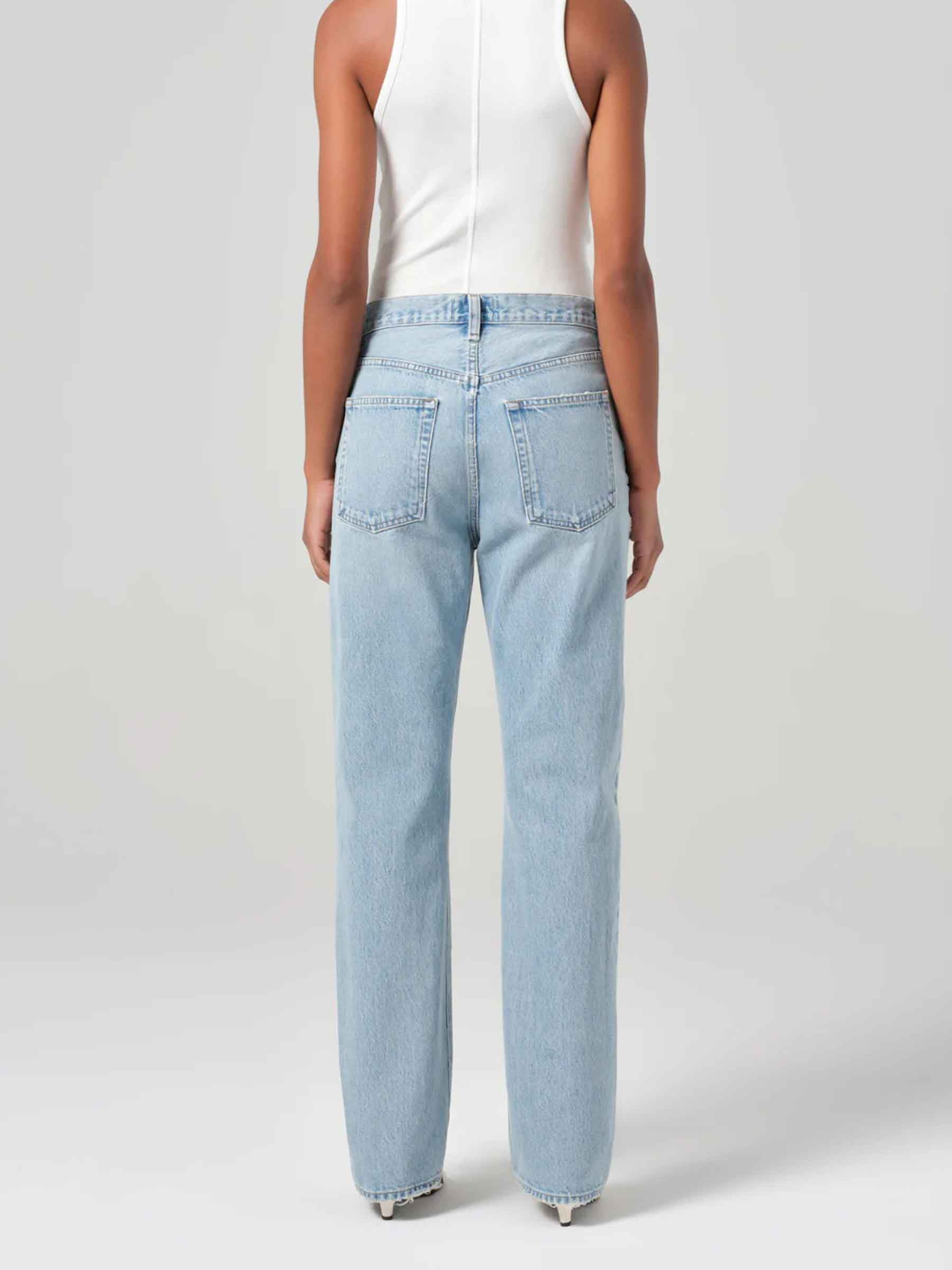 Outlet online Agolde Mujer Jeans Straight Kelly color Azul Denim Claro sku 763-001705 01 - Foto 3