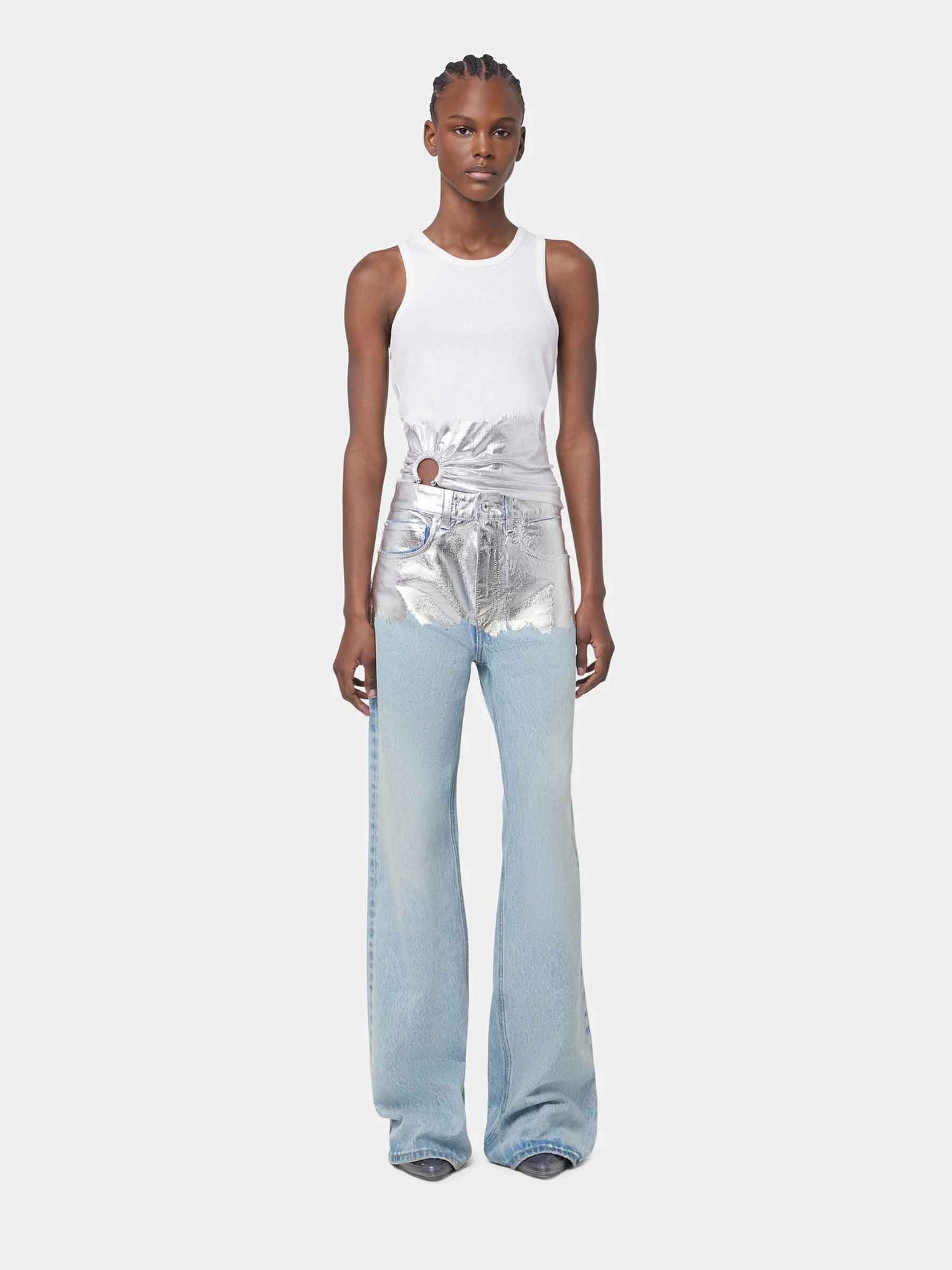 Rabanne Mujer Barcelona Jeans Baggy Plateado color Azul sku 763-001709 00 - Foto 2