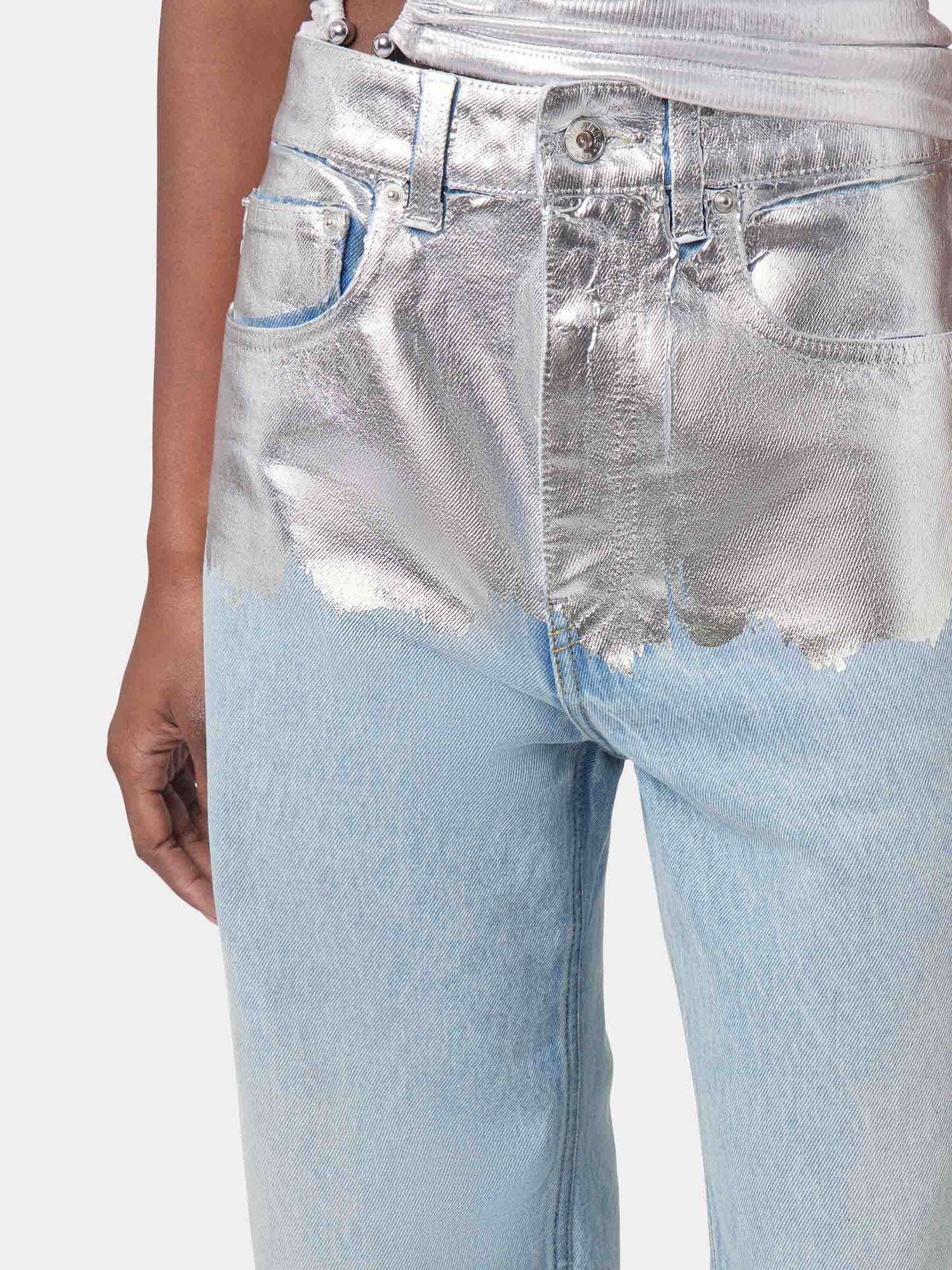 Rabanne Mujer Barcelona Jeans Baggy Plateado color Azul sku 763-001709 00 - Foto 4