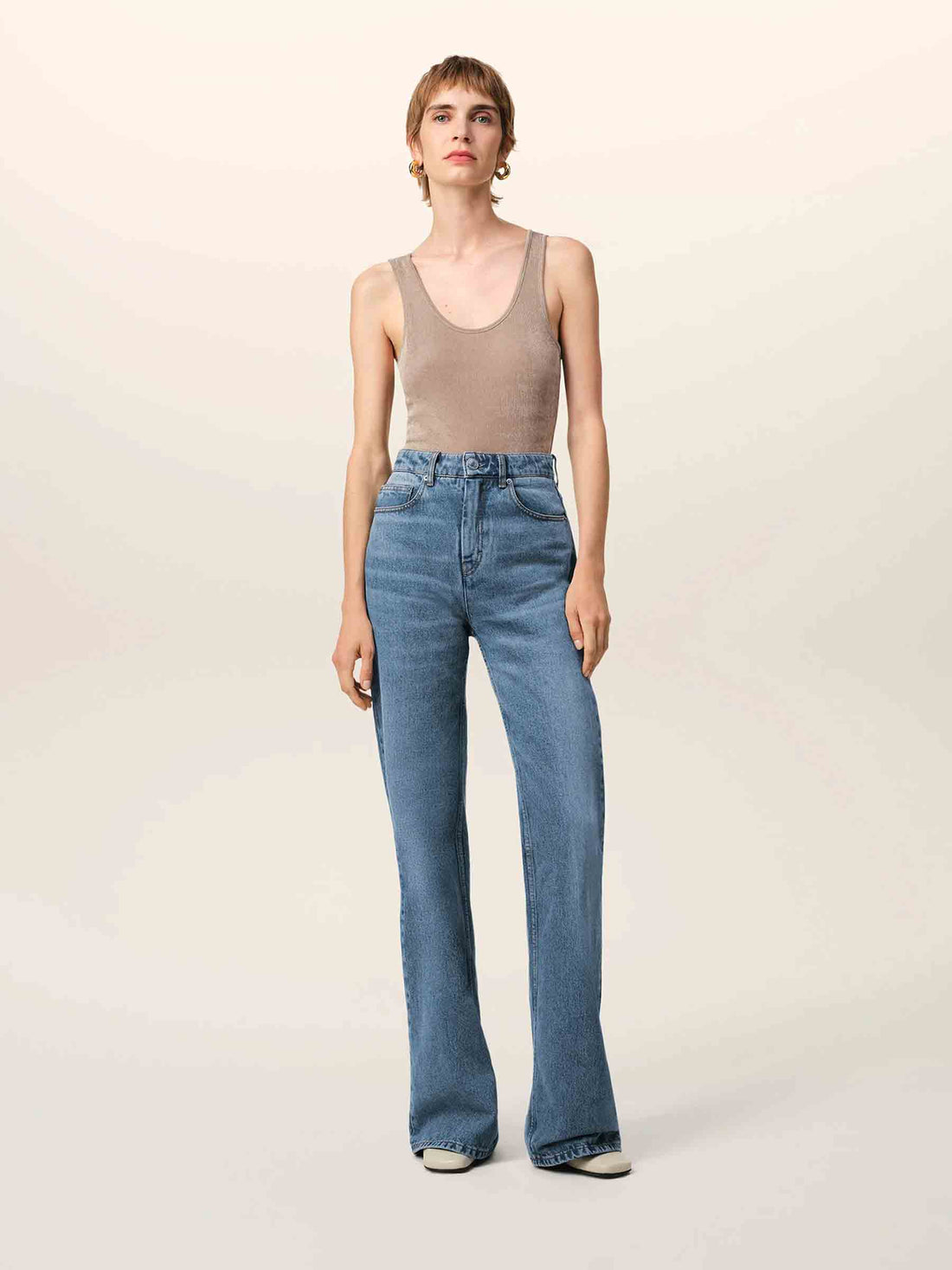 Ami Paris Mujer Barcelona Jeans Flare Algodón color Azul Denim Oscuro sku 763-001714 01 - Foto 2