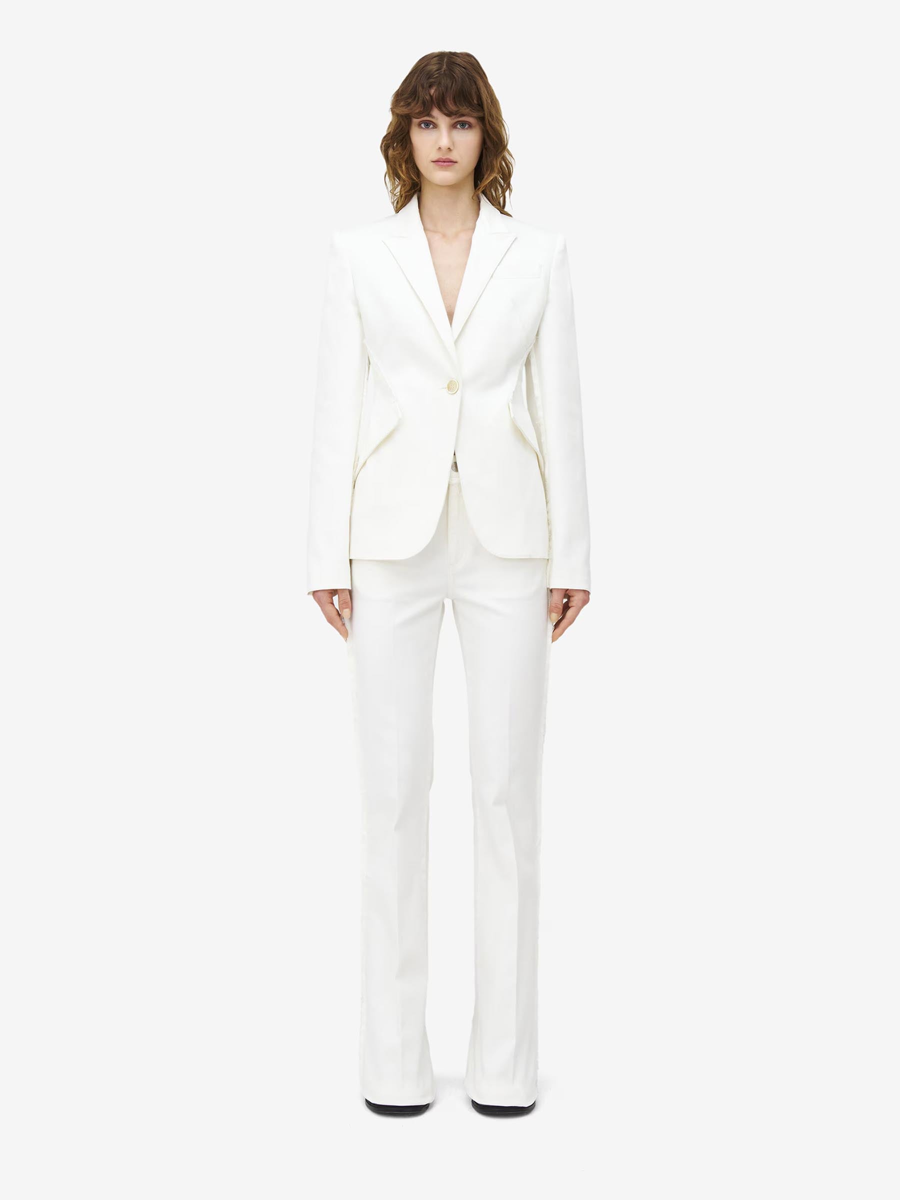 Alexander McQueen Mujer Barcelona Jeans Wide Leg color Blanco sku 763-001717 01 - Foto 2
