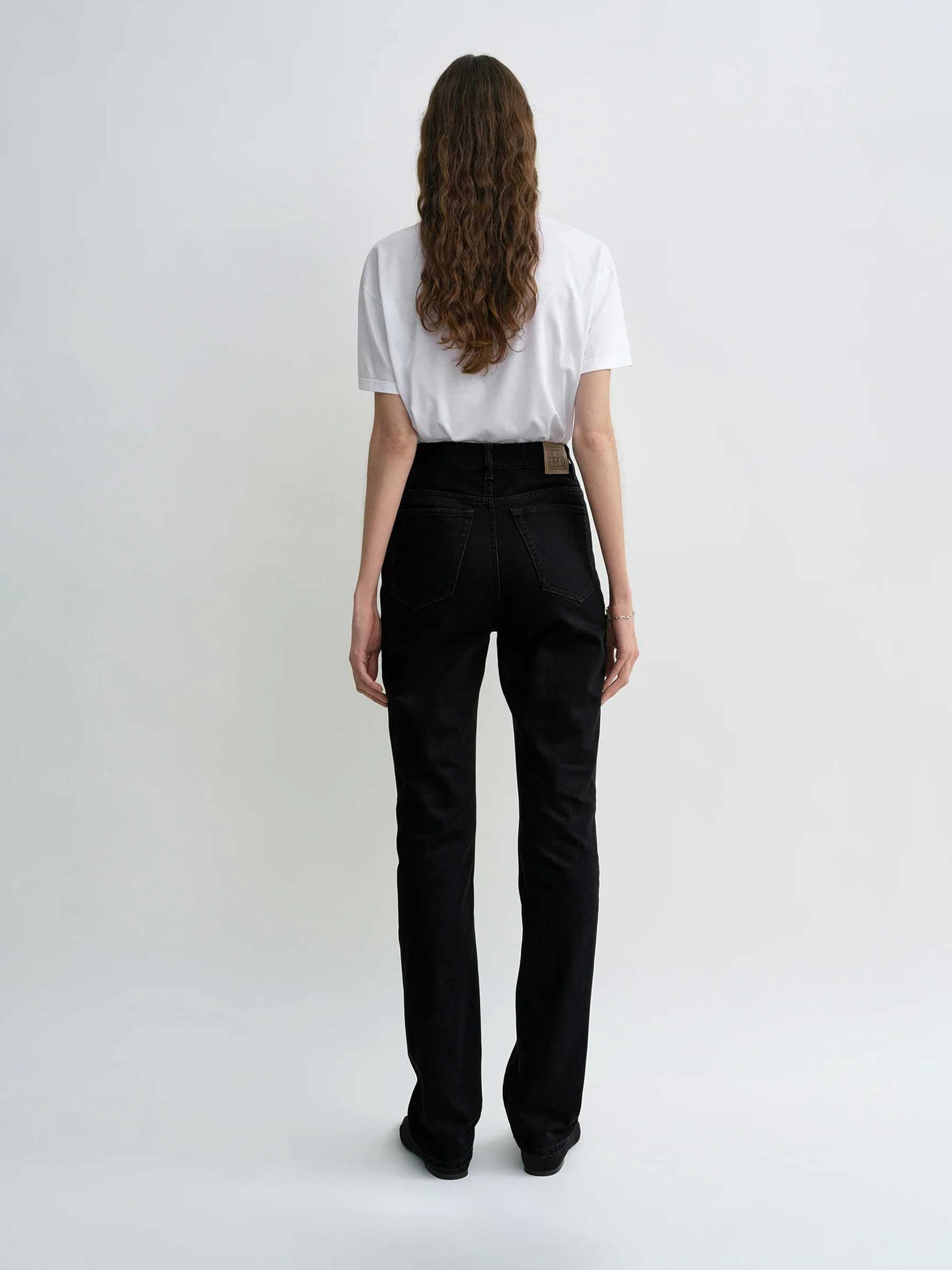 Outlet online TOTEME Mujer Jeans High Slim color Negro sku 763-001763 01 - Foto 4