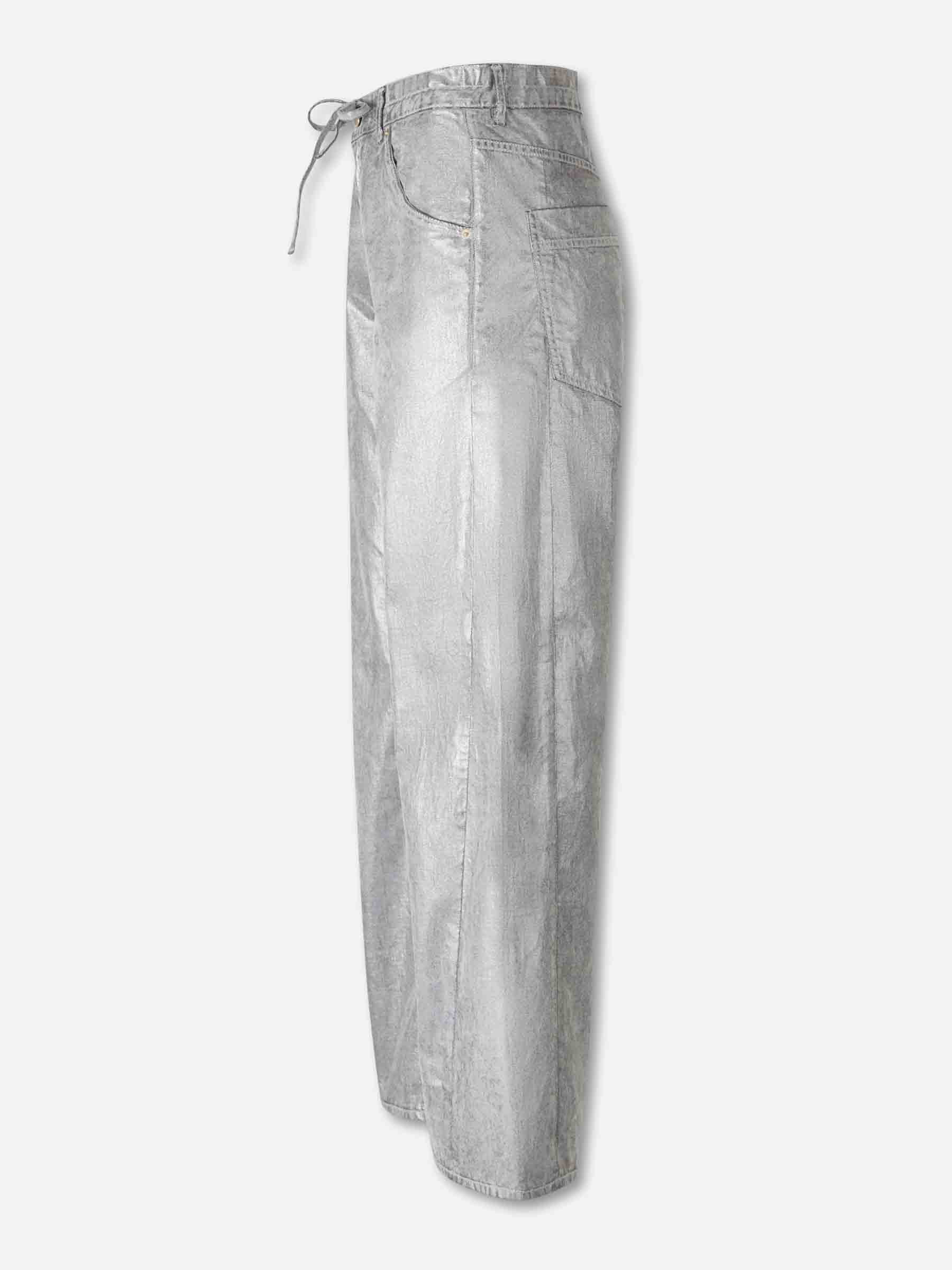 Outlet online Darkpark Mujer Jeans Rectos Metalizado color Plateado sku 763-001795 01 - Foto 2