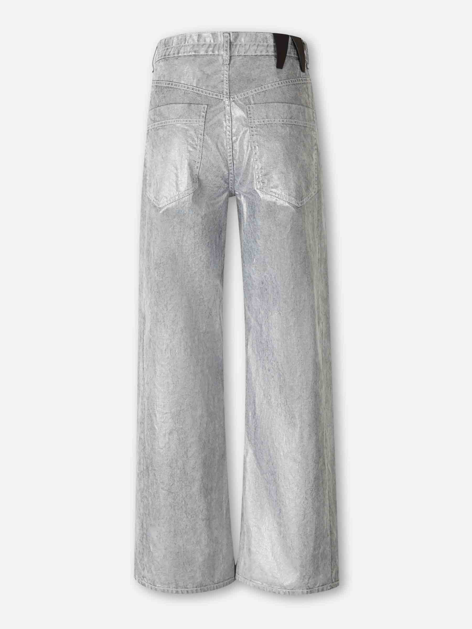 Outlet online Darkpark Mujer Jeans Rectos Metalizado color Plateado sku 763-001795 01 - Foto 3