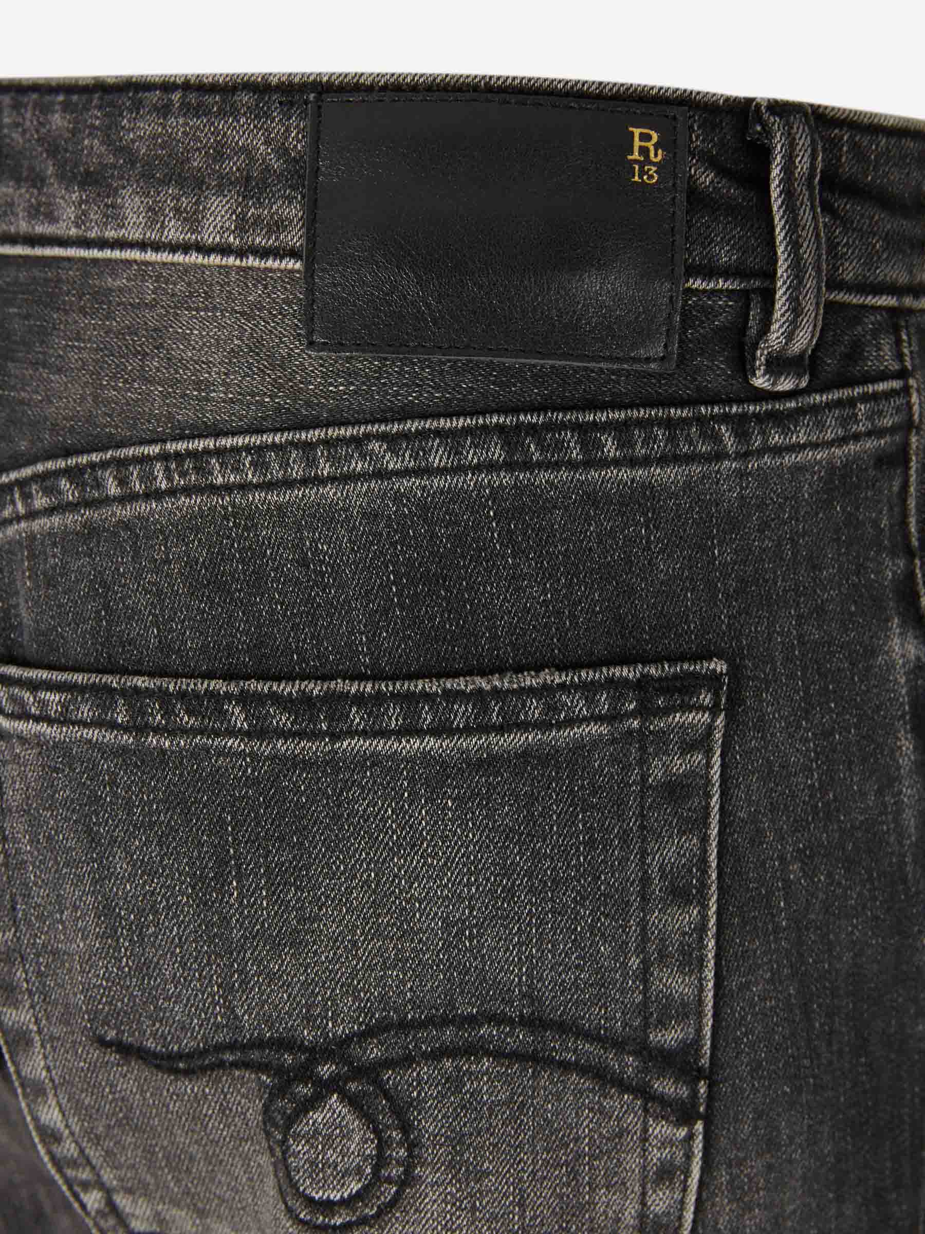 Outlet online R13 Mujer Jeans Anchos Acampanados color Gris Antracita sku 763-001802 01 - Foto 4