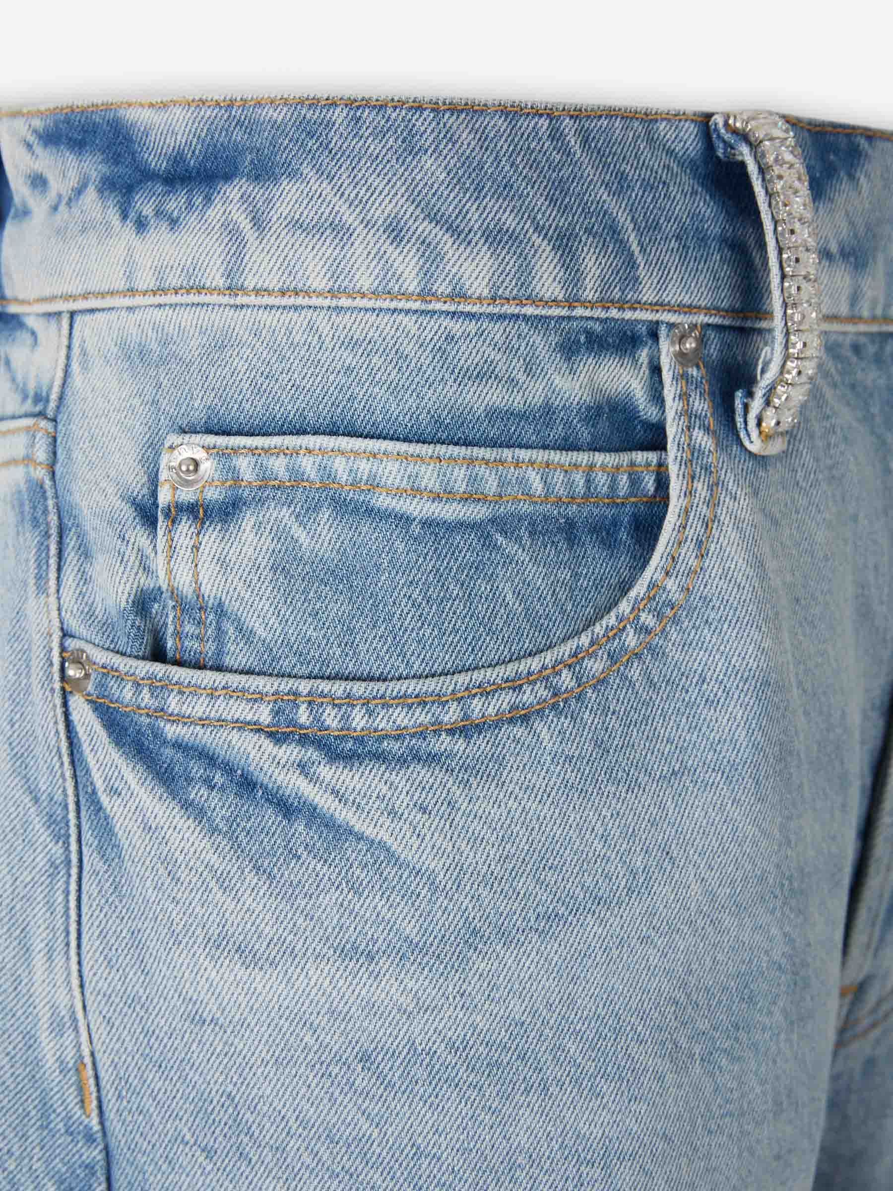 Outlet online Alexander Wang Mujer Jeans Anchos Algodón color Azul Denim sku 763-001856 01 - Foto 4
