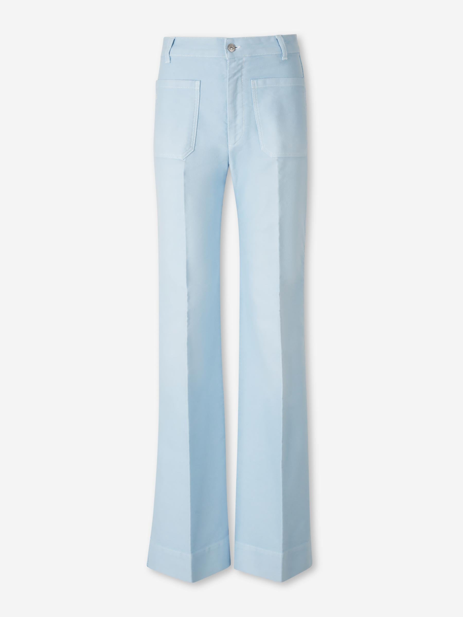 Outlet online Victoria Beckham Mujer Jeans Flared color Azul Celeste sku 763-001857 01 - Foto 1