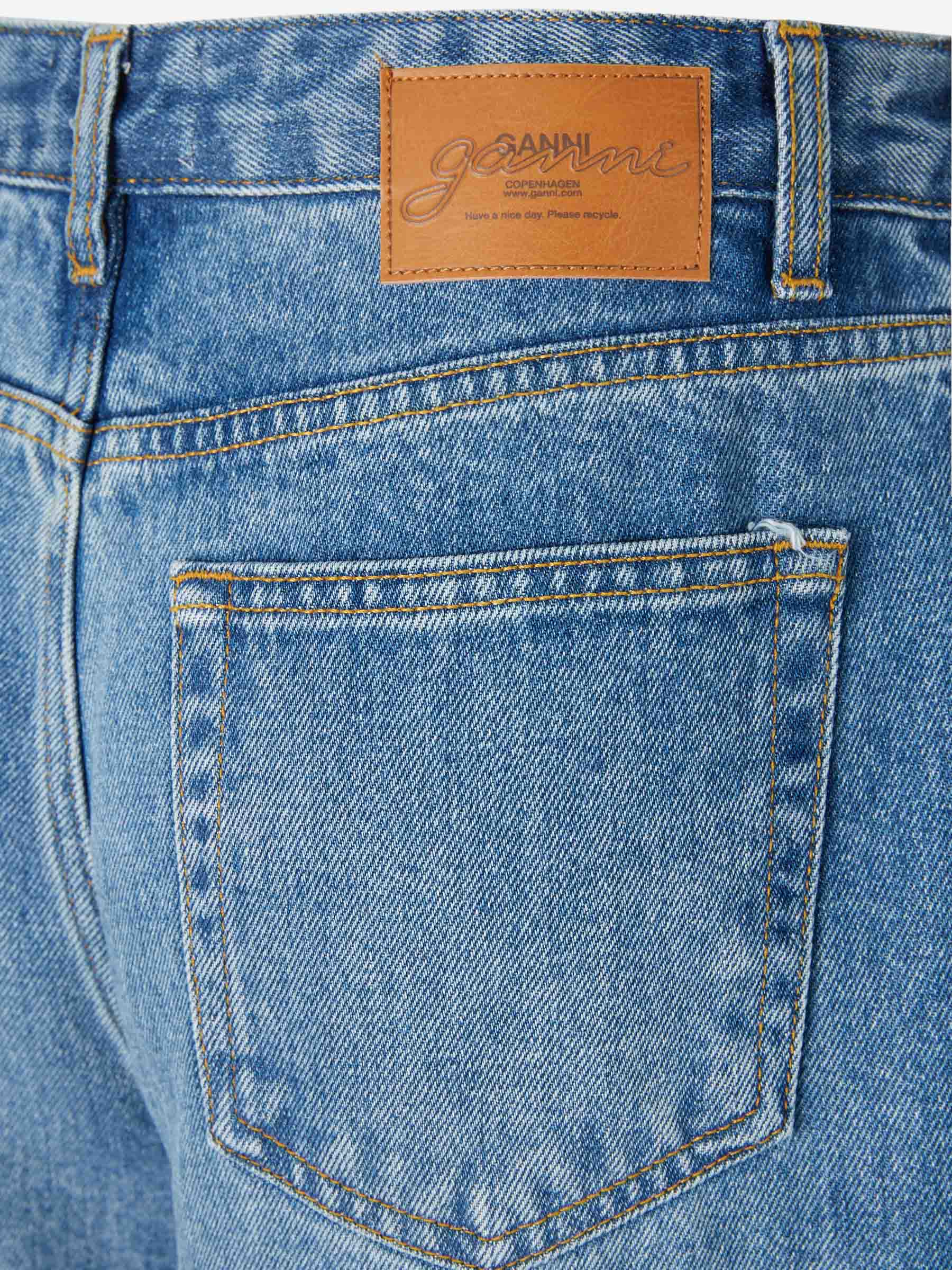 Outlet online Ganni Mujer Jeans Anchos Lyocell color Azul Denim sku 763-001865 01 - Foto 5