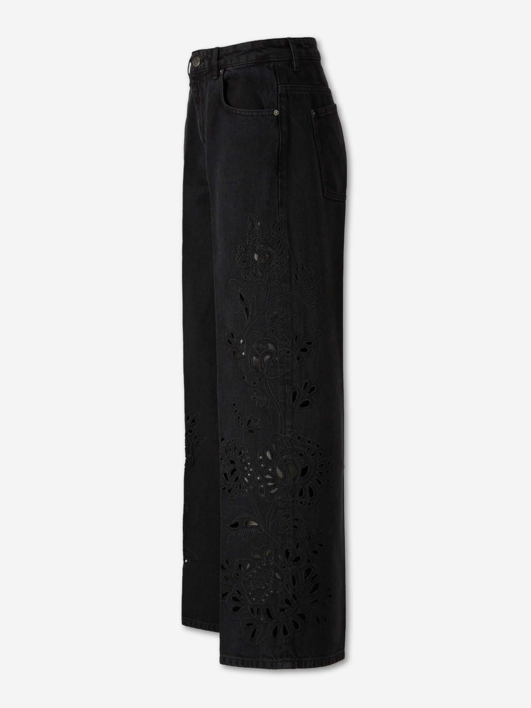 Outlet online Farm Rio Mujer Jeans Bordados Richelieu color Negro sku 763-001871 01 - Foto 4