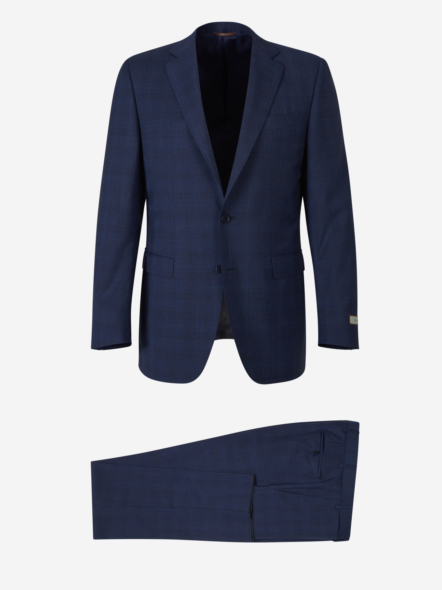 Outlet online Canali Hombre Traje Motivo Cuadros Lana color Azul Marino sku 312-002805 01 - Foto 1