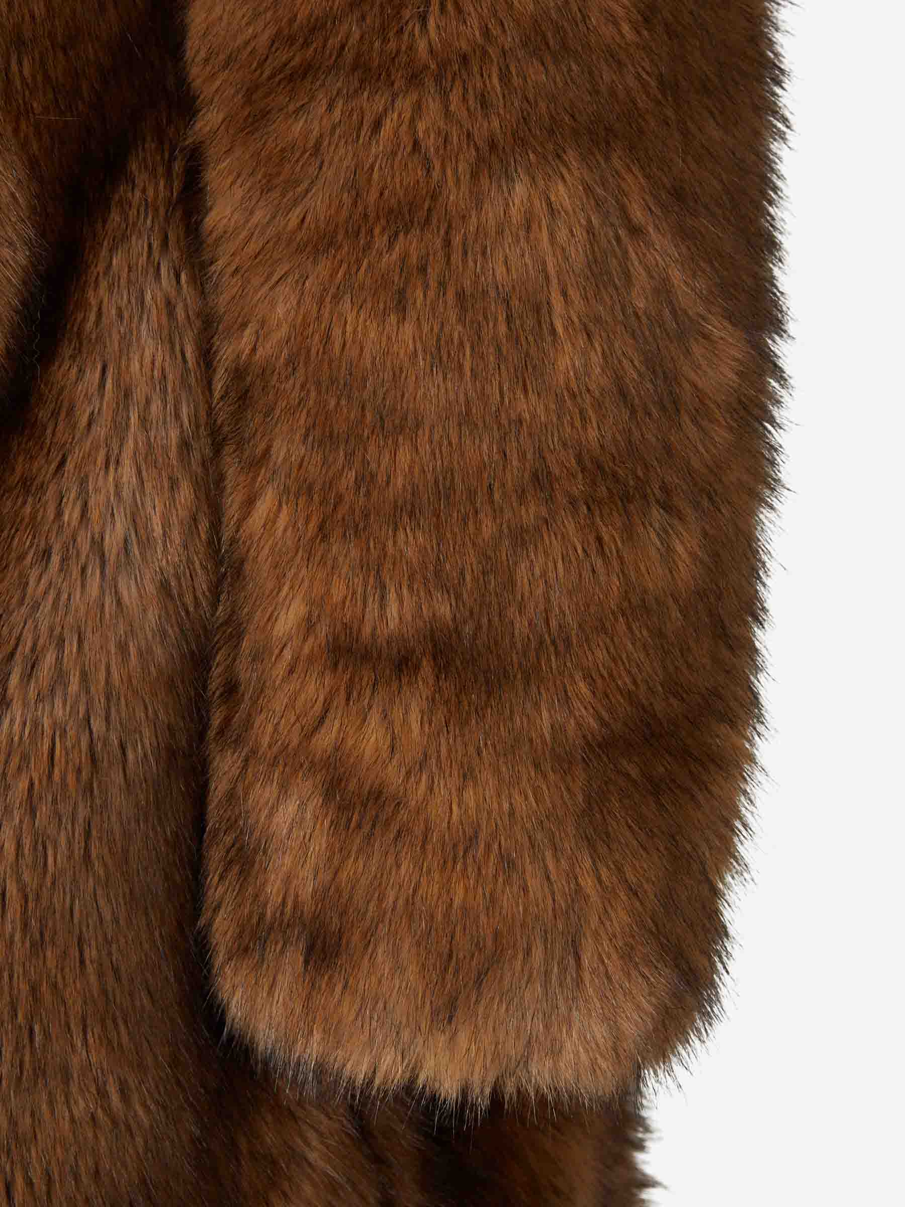 Outlet online Rabanne Mujer Abrigo Faux Fur color Marrón sku 771-001652 01 - Foto 5