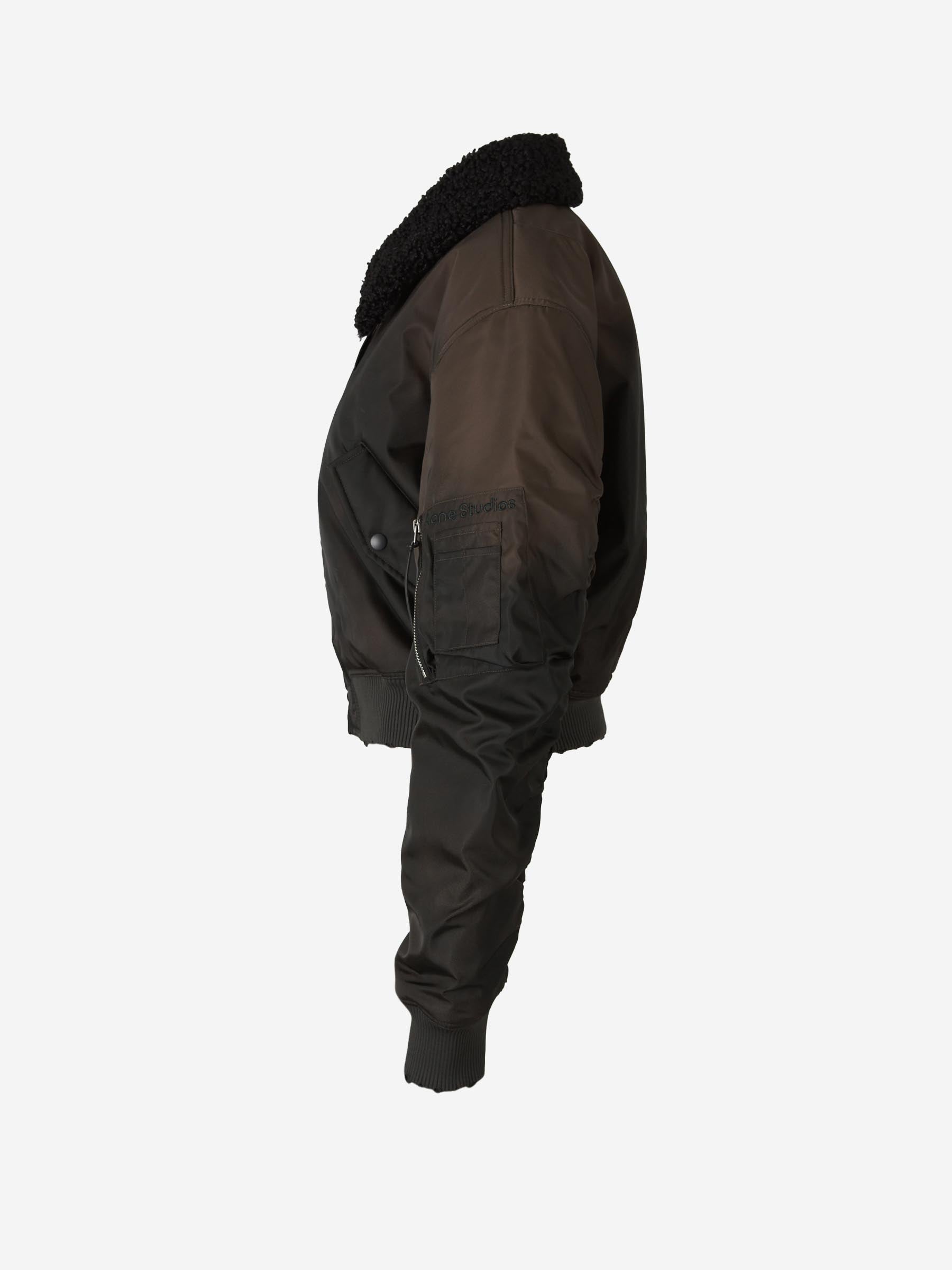 Acne Studios Mujer Barcelona Cazadora Bomber Técnico color Marrón Oscuro sku 772-001435 01 - Foto 4