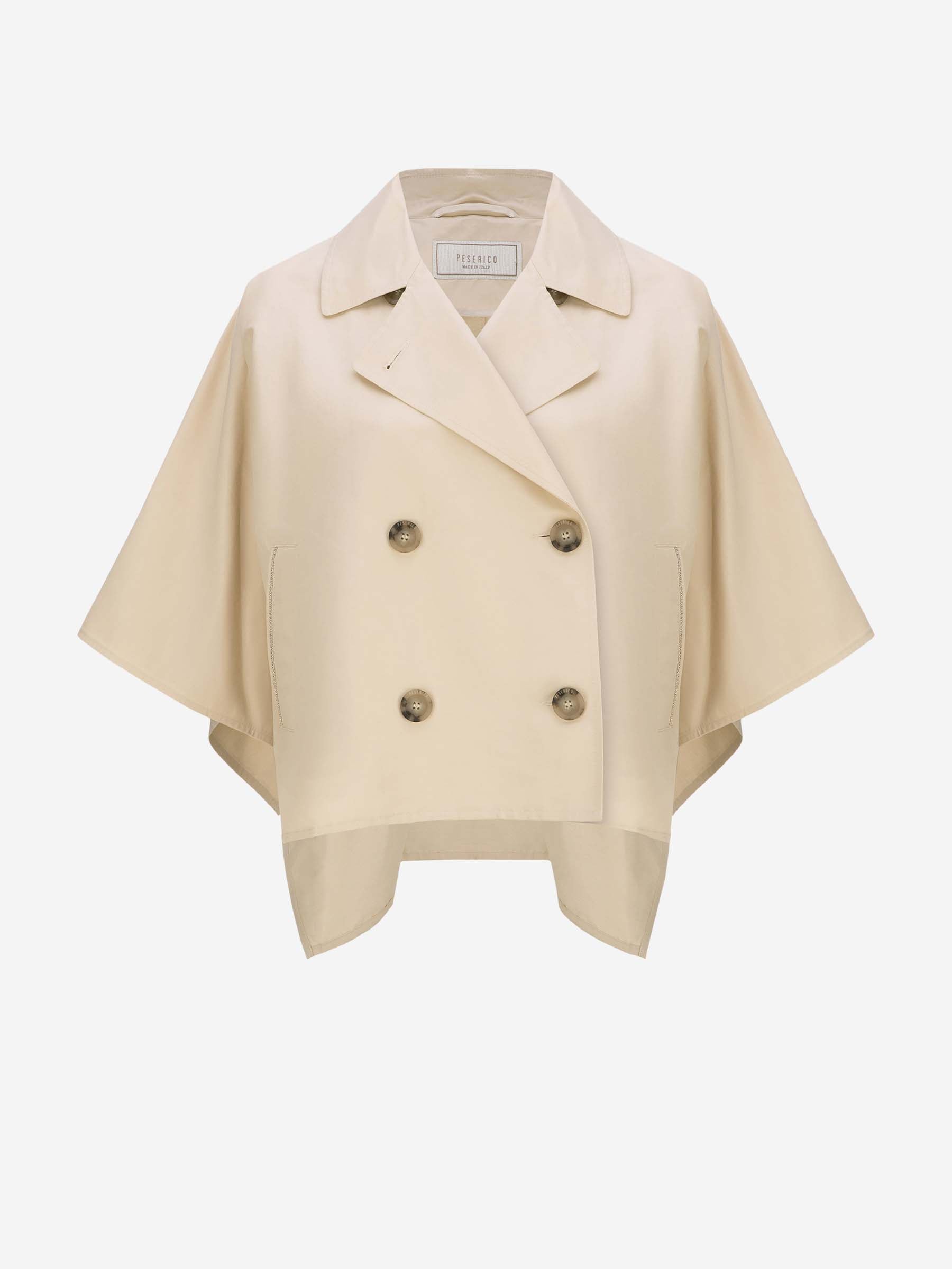 Peserico Mujer Barcelona Gabardina Cruzada Sarga ligera color Beige sku 773-000236 01 - Foto 1