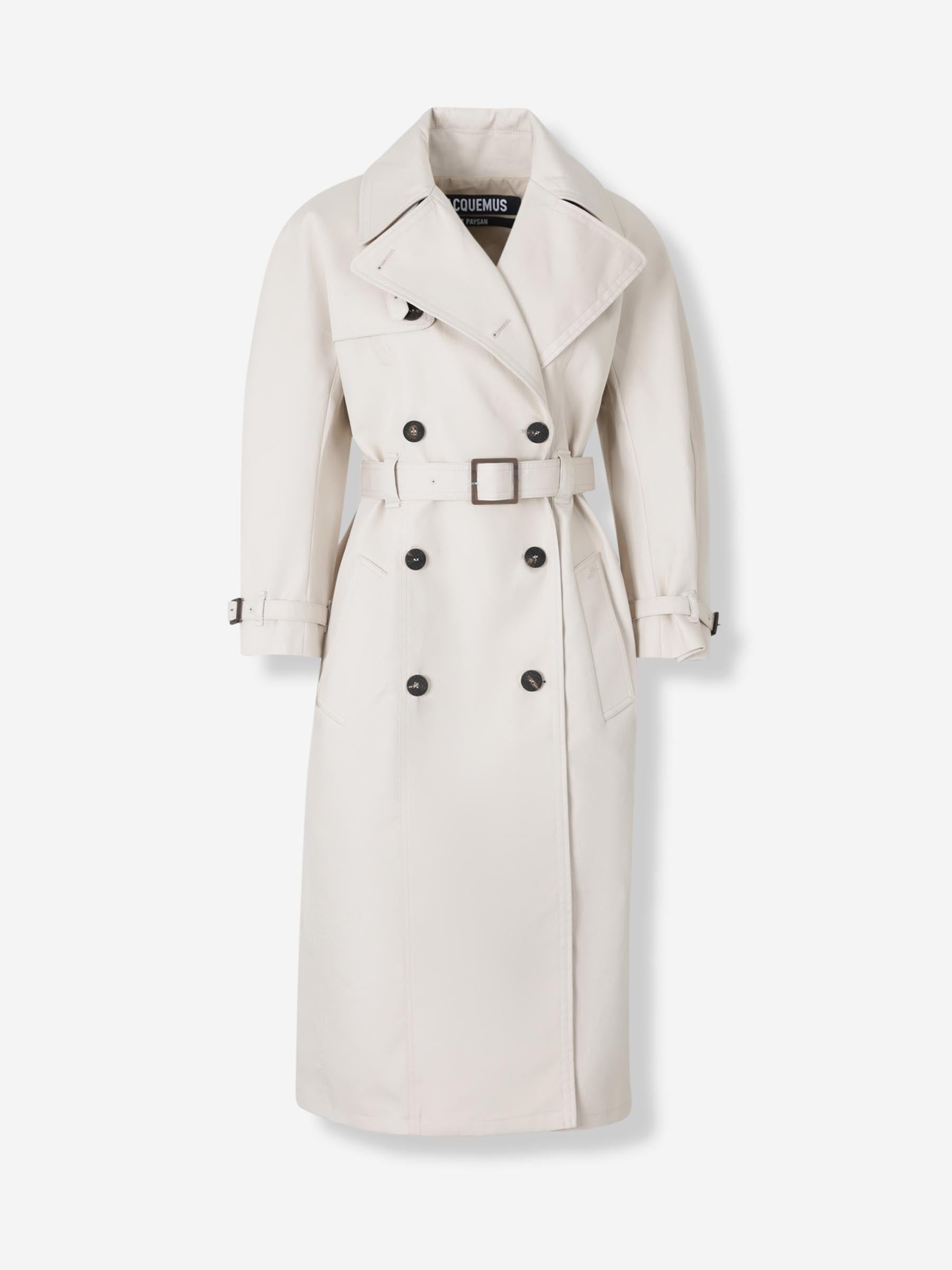 Outlet online Jacquemus Mujer Gabardina Le Trench Citta color Beige sku 773-000270 01 - Foto 1
