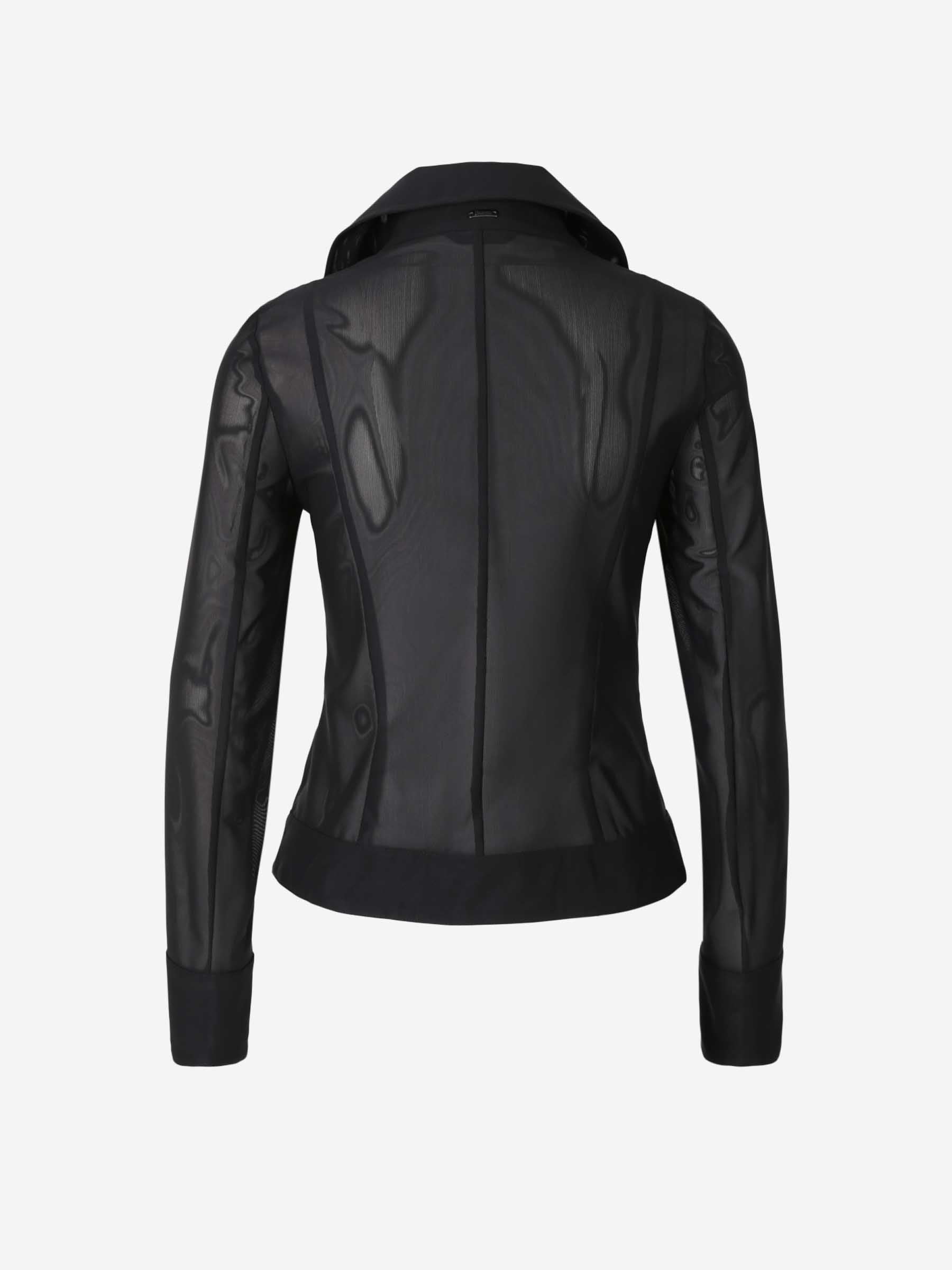 Outlet online Herno Mujer Cazadora Biker Malla color Negro sku 774-000552 01 - Foto 2