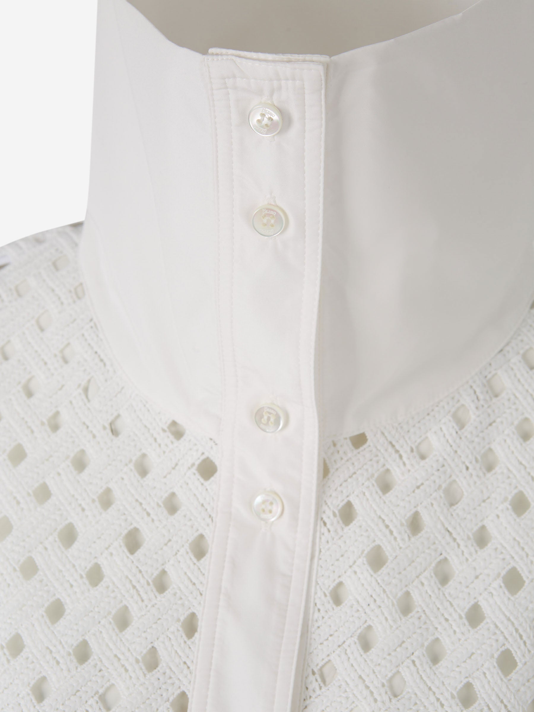 Outlet online Herno Mujer Camisa Recta Calados color Blanco sku 774-000558 01 - Foto 4