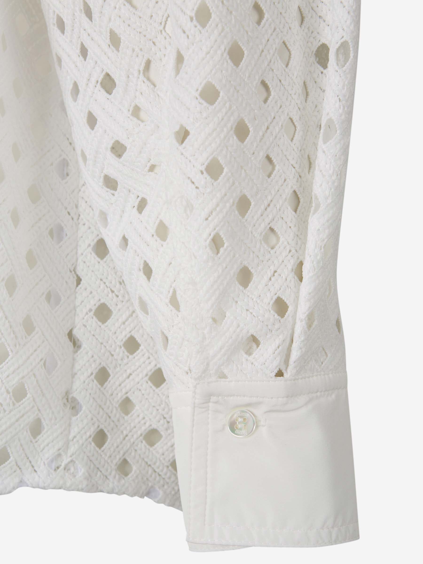 Outlet online Herno Mujer Camisa Recta Calados color Blanco sku 774-000558 01 - Foto 6
