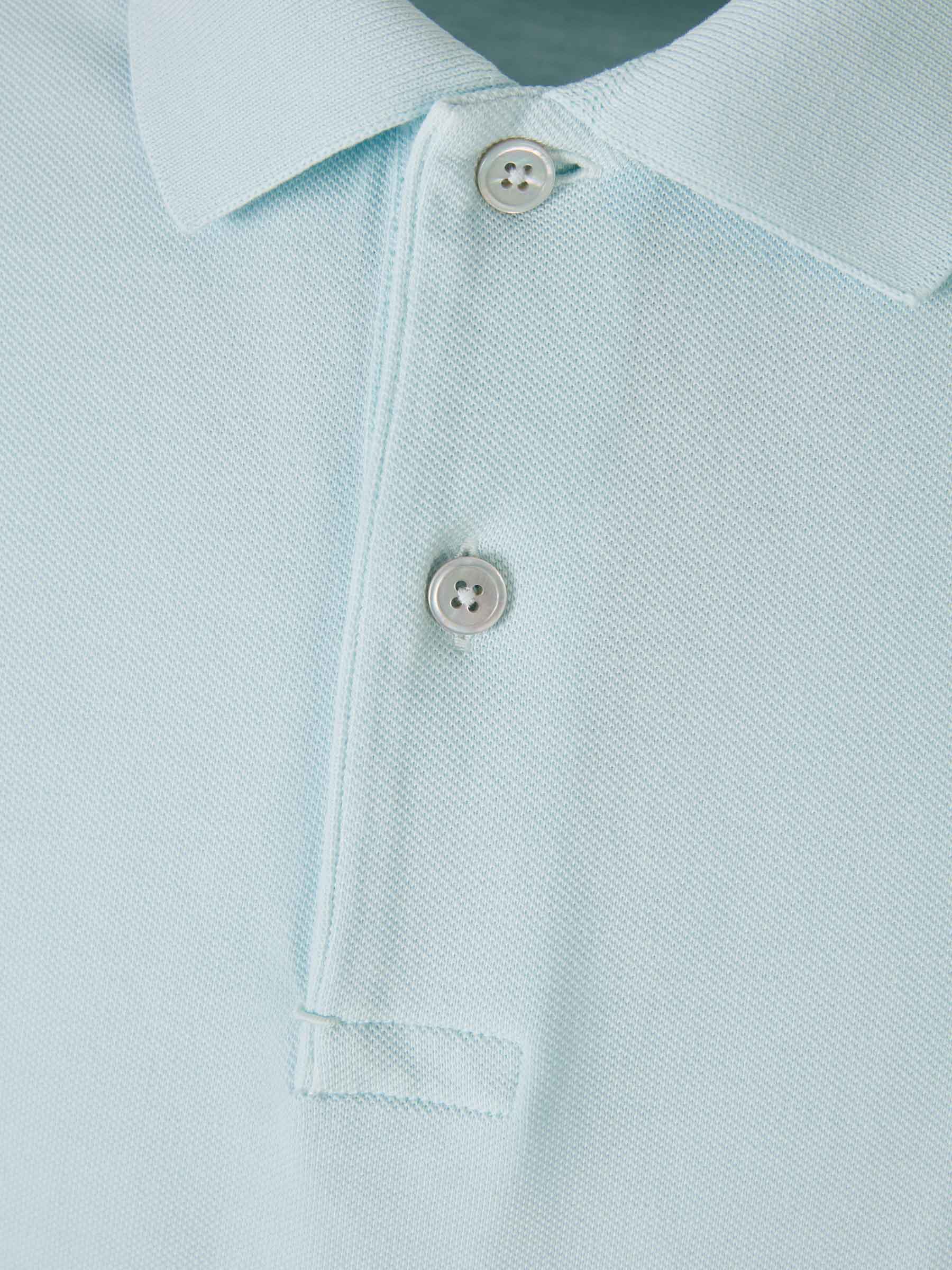 Outlet online Tom Ford Hombre Polo Piqué Algodón color Azul Cielo sku 552-001445 09 - Foto 4