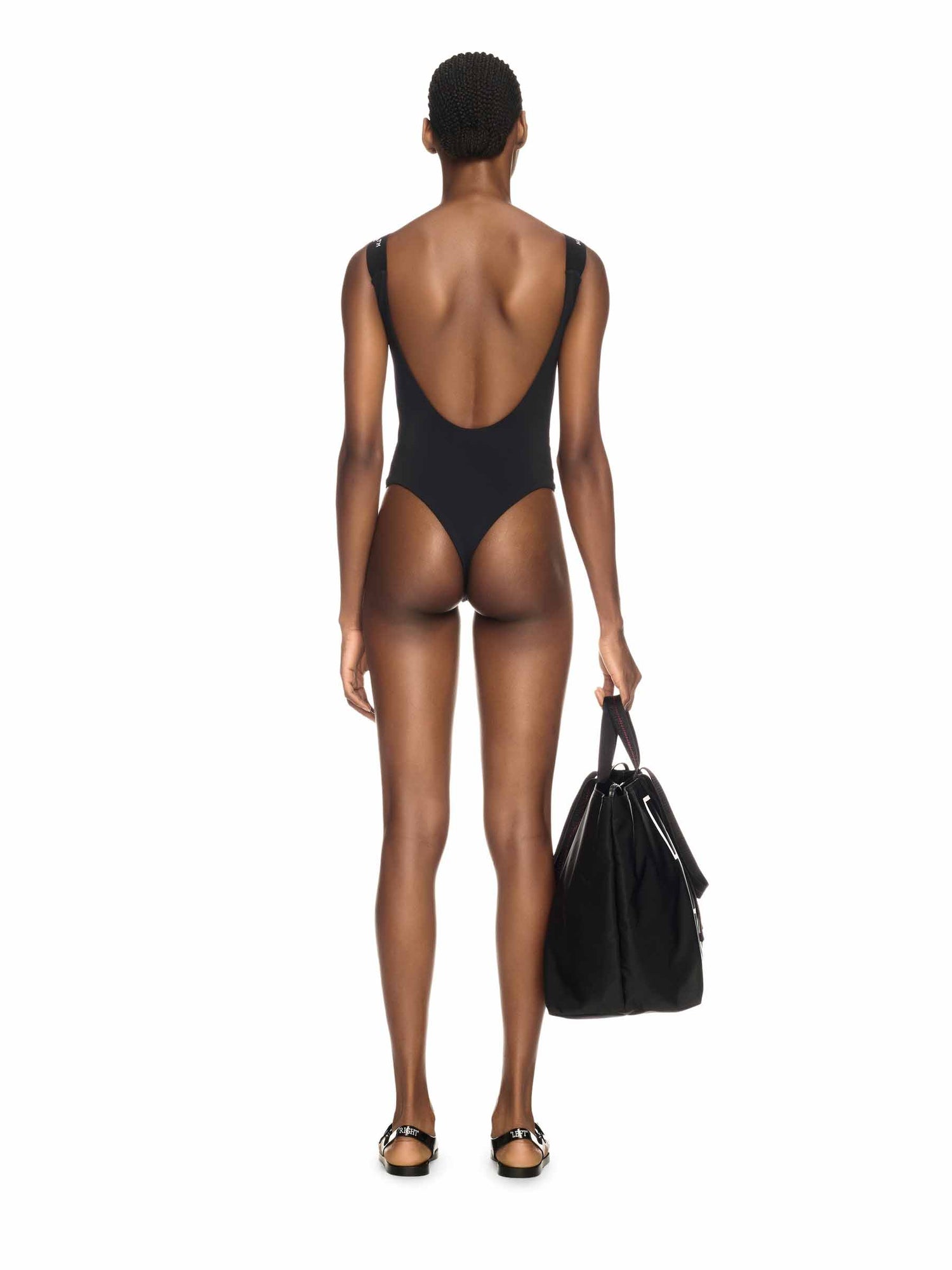 Off-White Mujer Barcelona Bañador Logo Poliamida color Negro sku 781-000580 01 - Foto 3