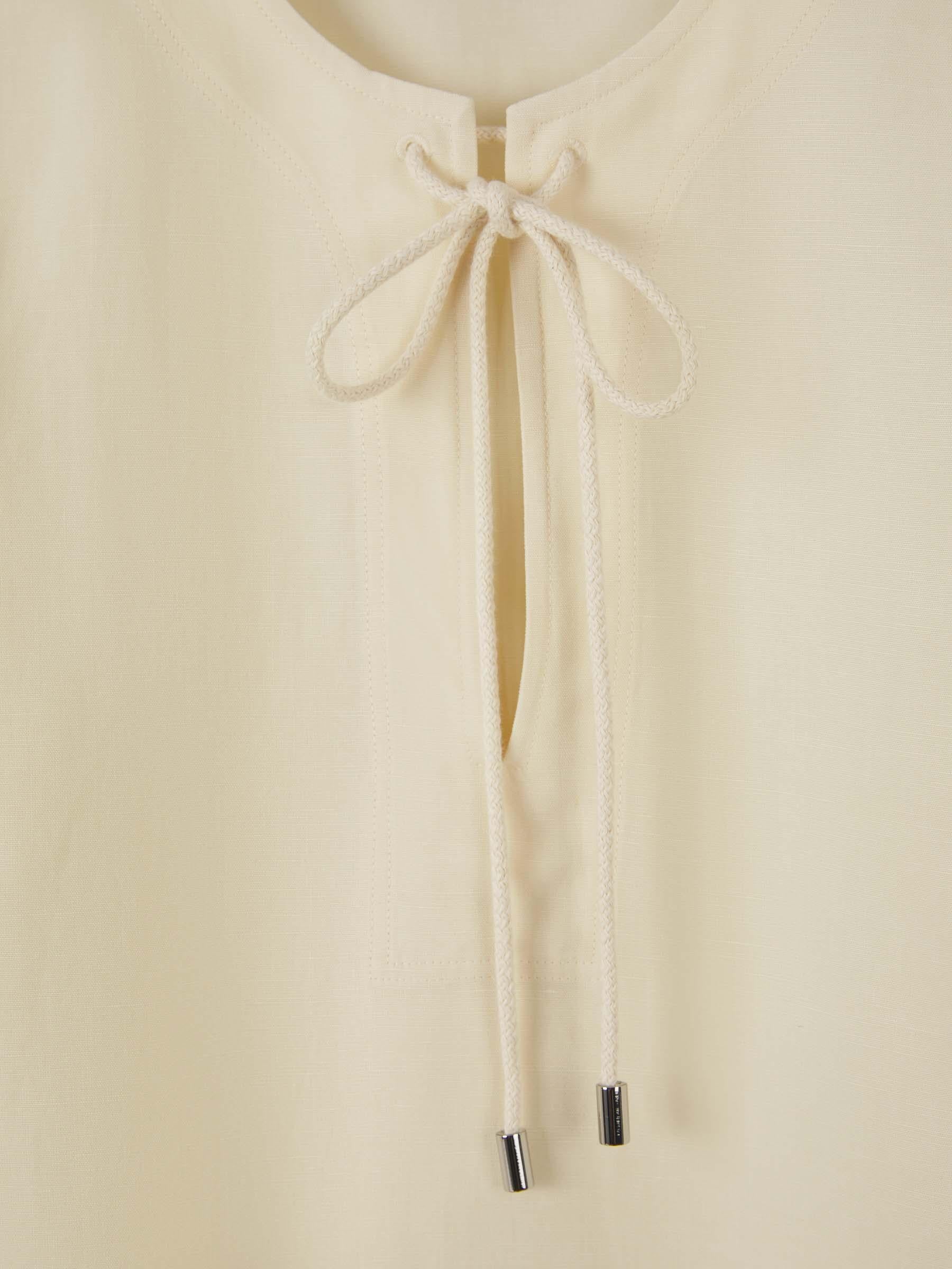 Totême Blusa Fluida Lino color Beige sku 782-001437 01 - Foto 3