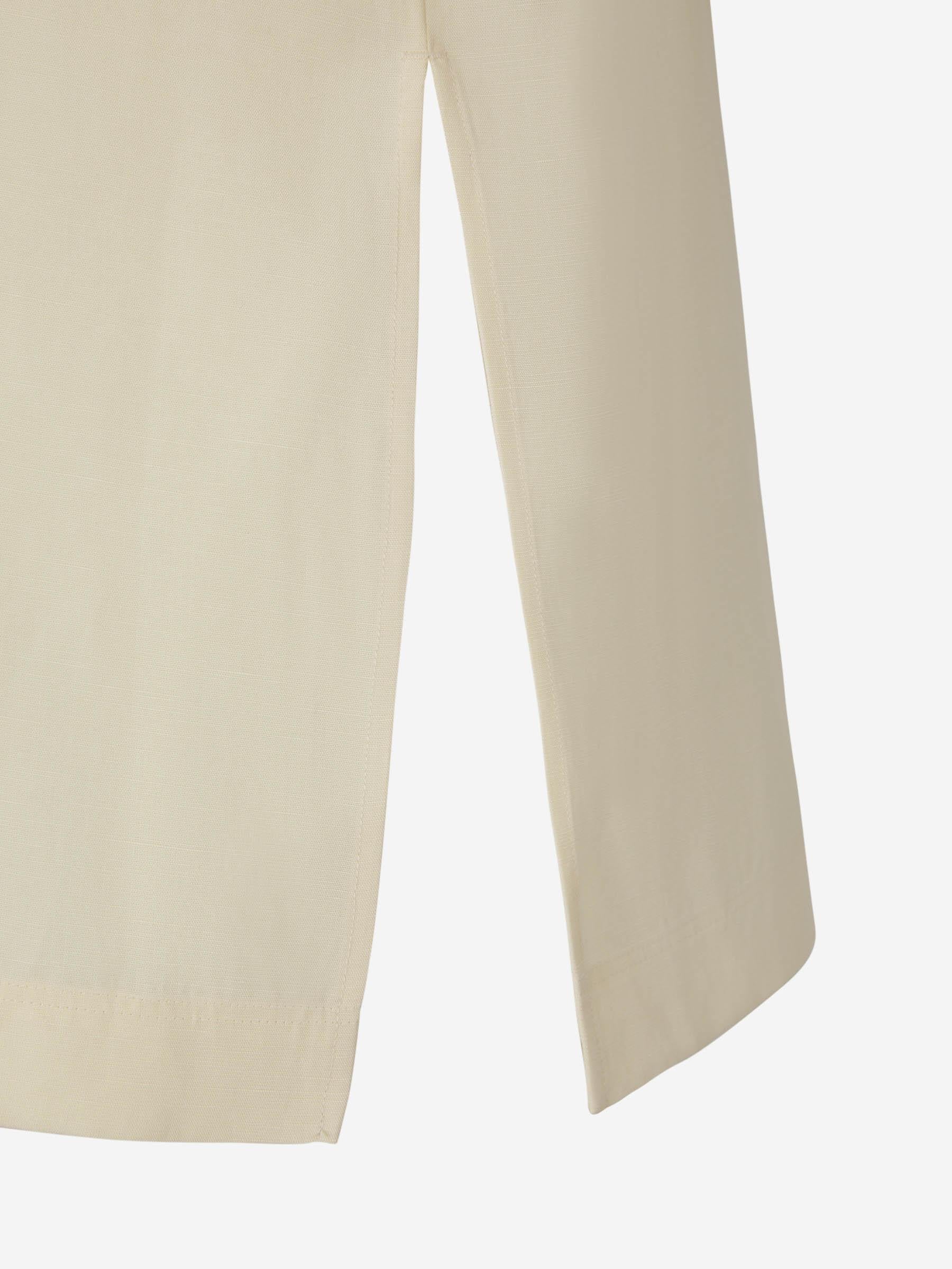 Totême Blusa Fluida Lino color Beige sku 782-001437 01 - Foto 4