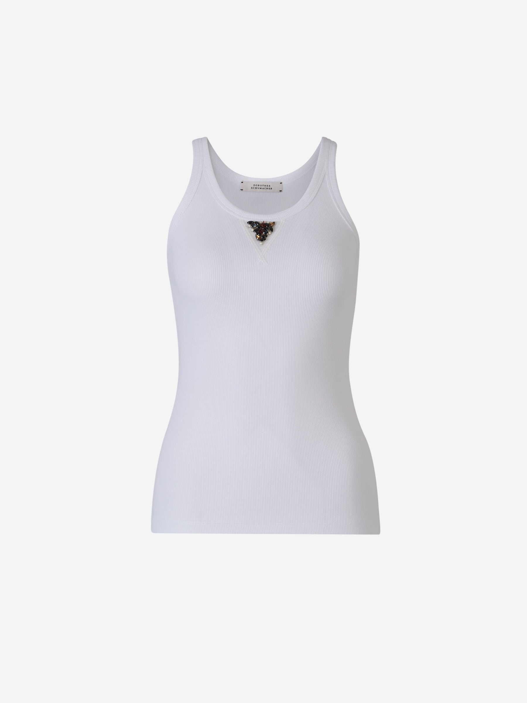 Outlet online Dorothee Schumacher Mujer Top Acanalado Shades color Blanco sku 782-001585 01 - Foto 1