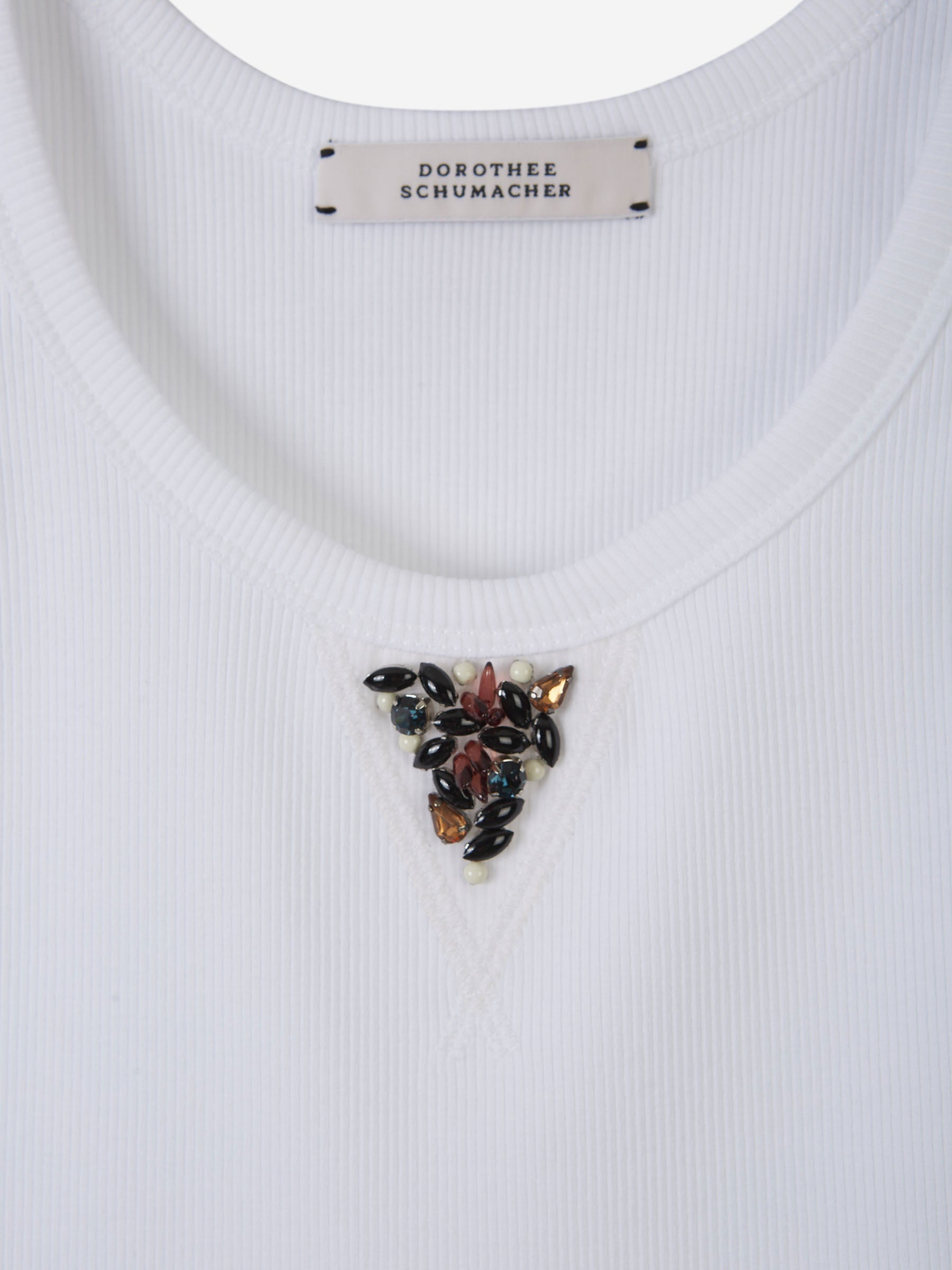 Outlet online Dorothee Schumacher Mujer Top Acanalado Shades color Blanco sku 782-001585 01 - Foto 3
