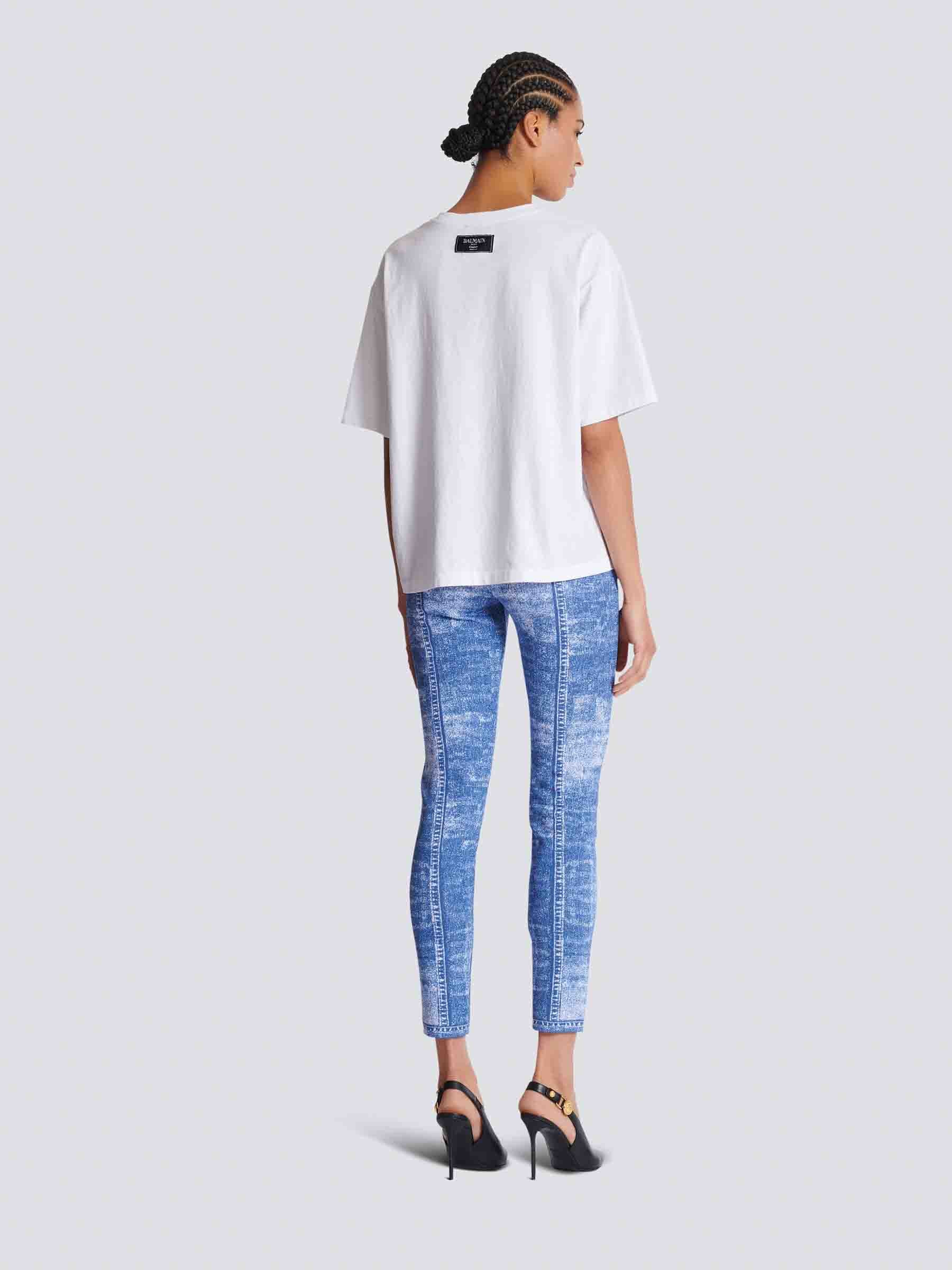 Balmain Mujer Barcelona Camiseta Kiss Algodón color Blanco sku 782-001662 01 - Foto 3