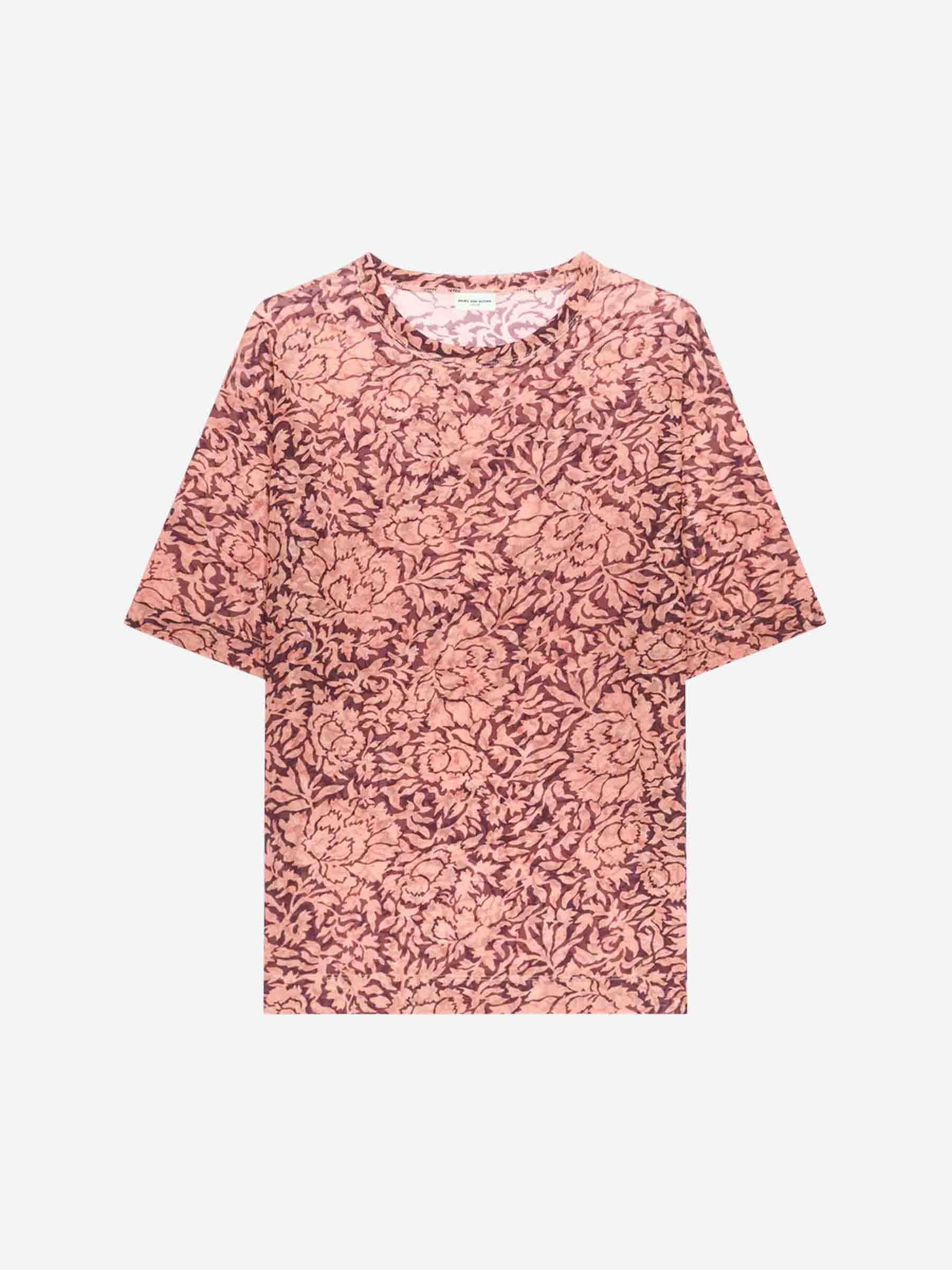 Dries Van Noten Mujer Barcelona Camiseta Transparente Estampado color Coral sku 782-001710 01 - Foto 1