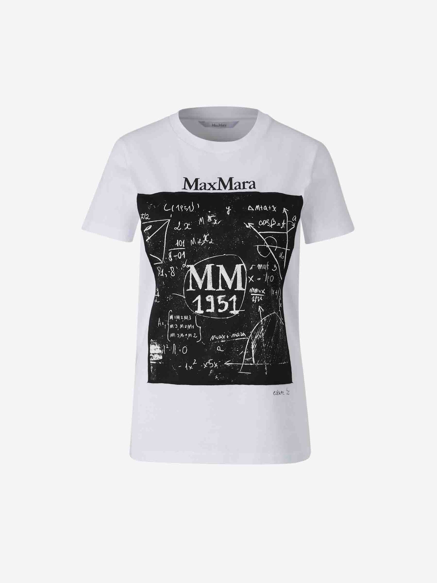 Max Mara Mujer Barcelona Camiseta Logo Algodón color Blanco sku 782-001755 01 - Foto 1